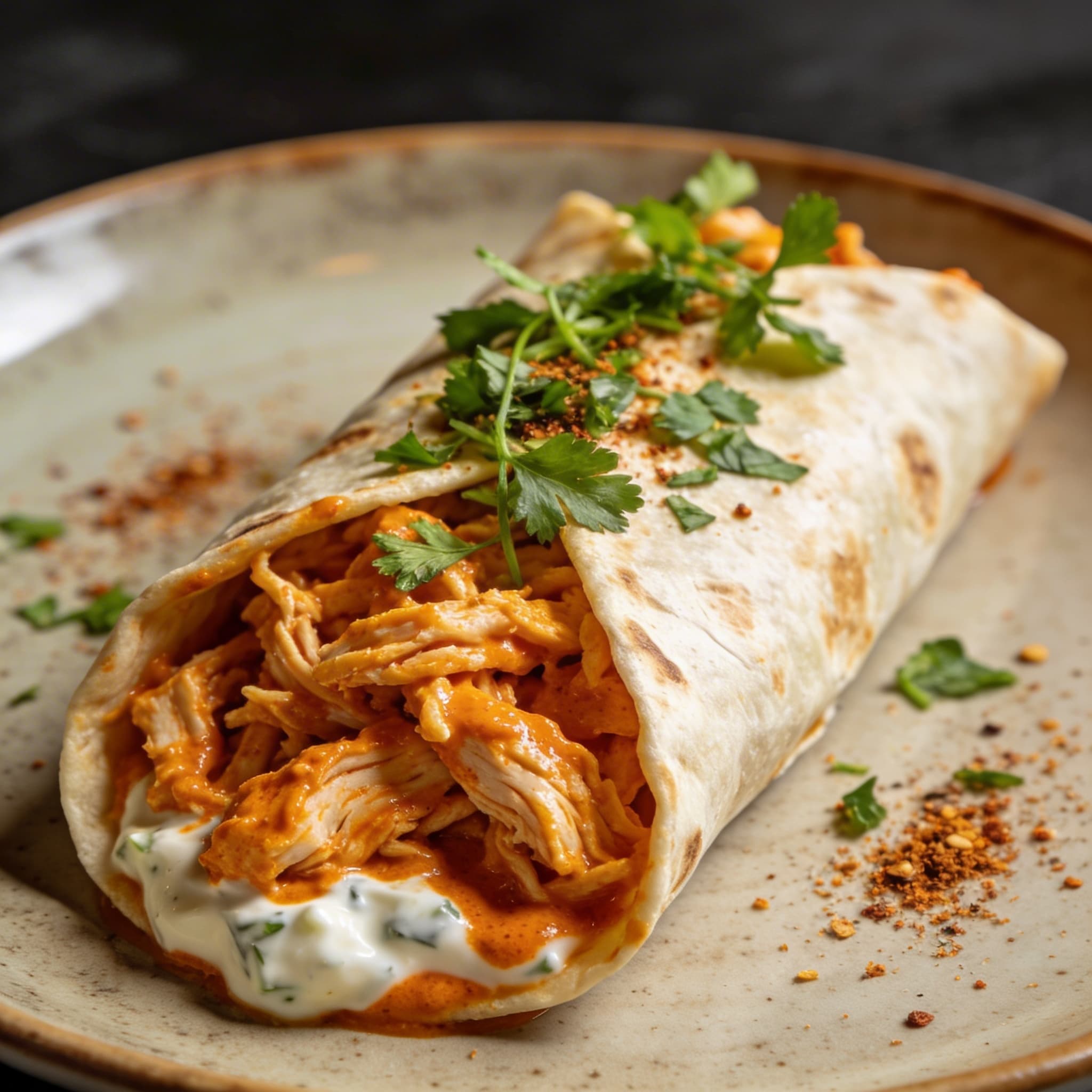 Clean Buffalo Chicken Comfort Wrap