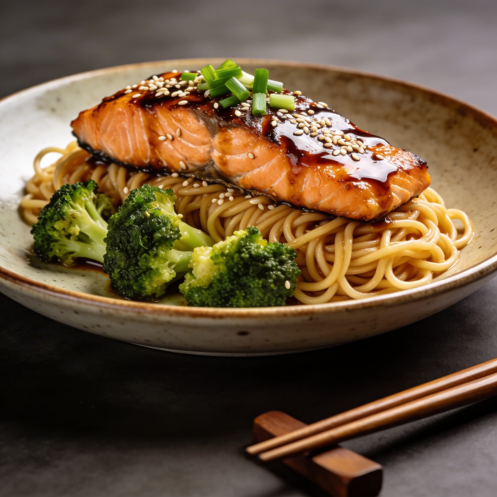 Performance Teriyaki Salmon Ramen Bowl