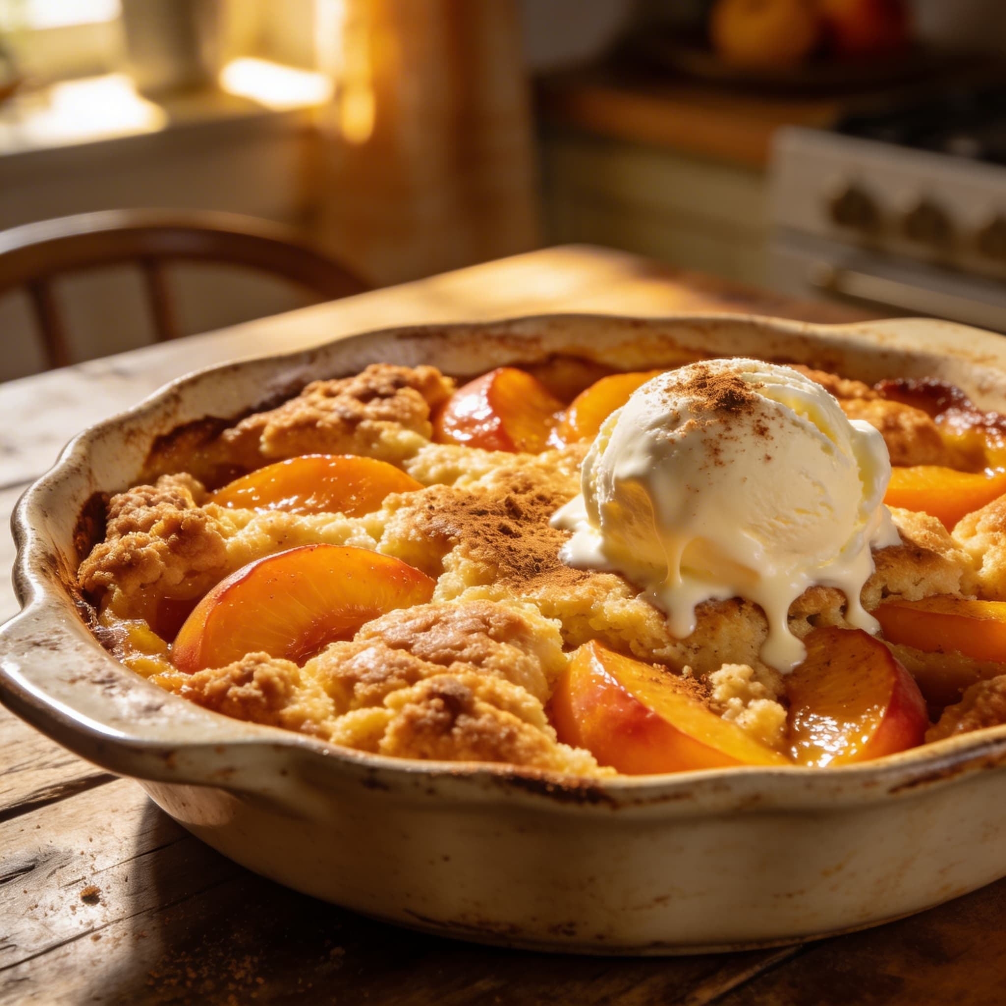 Southern Homemade Peach Cobbler