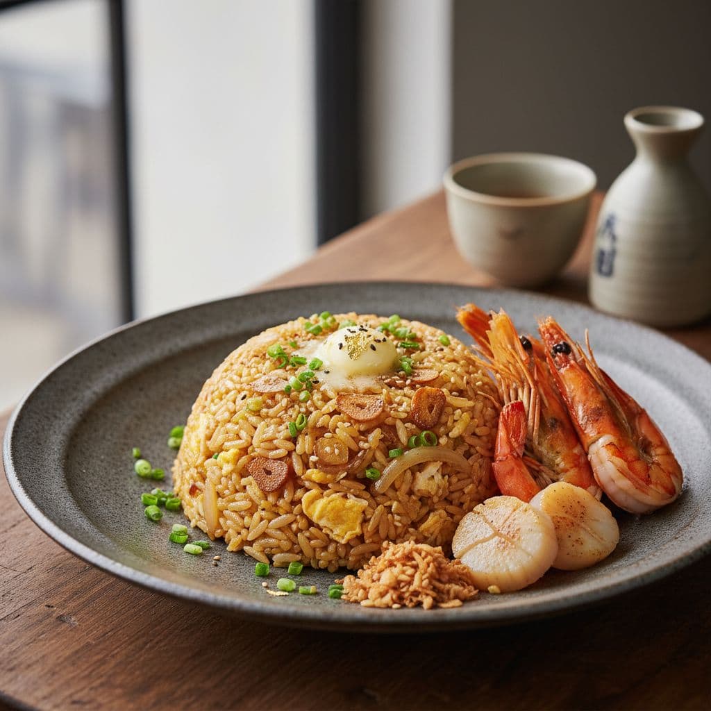 Japanese Garlic Butter Fried Rice (Yakimeshi)
