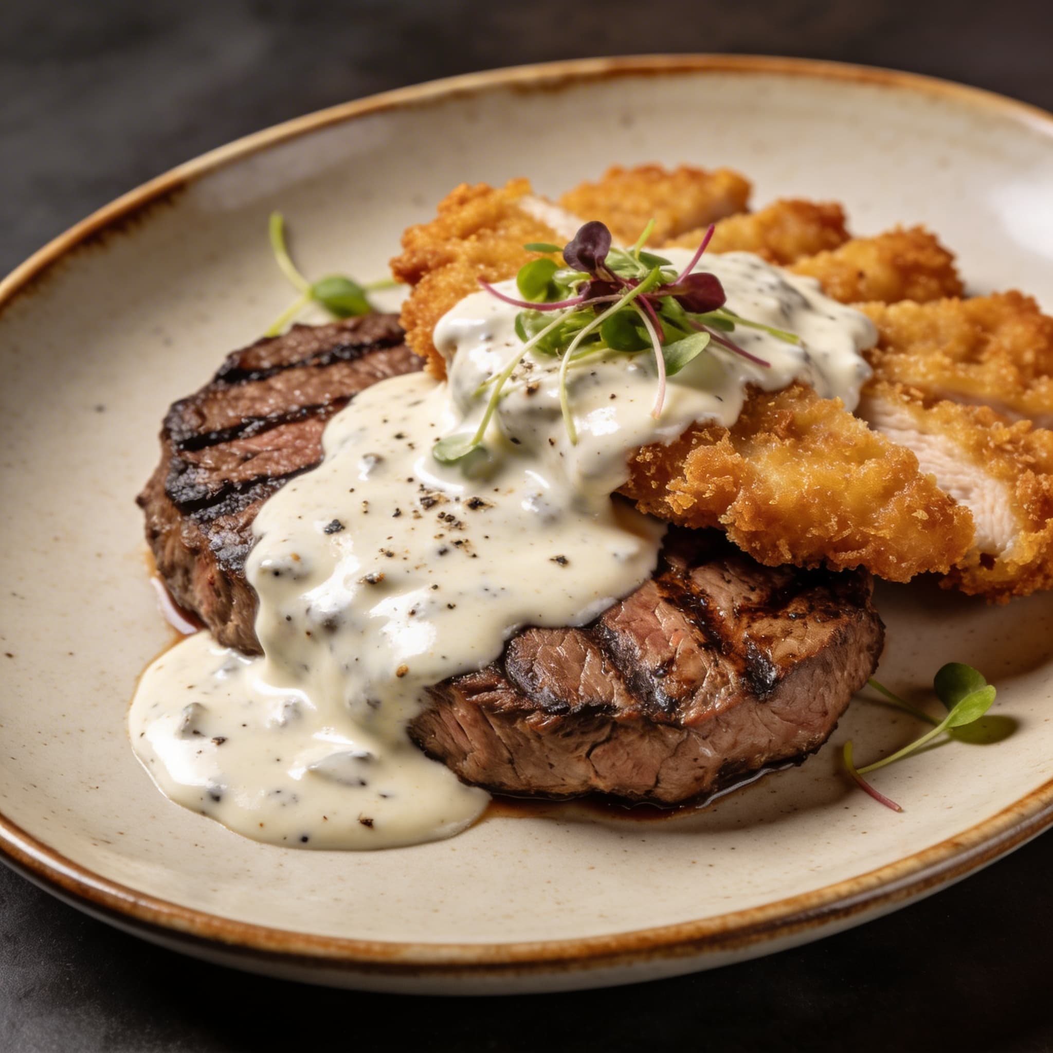 Grilled Deconstructed Chicken Fried Steak