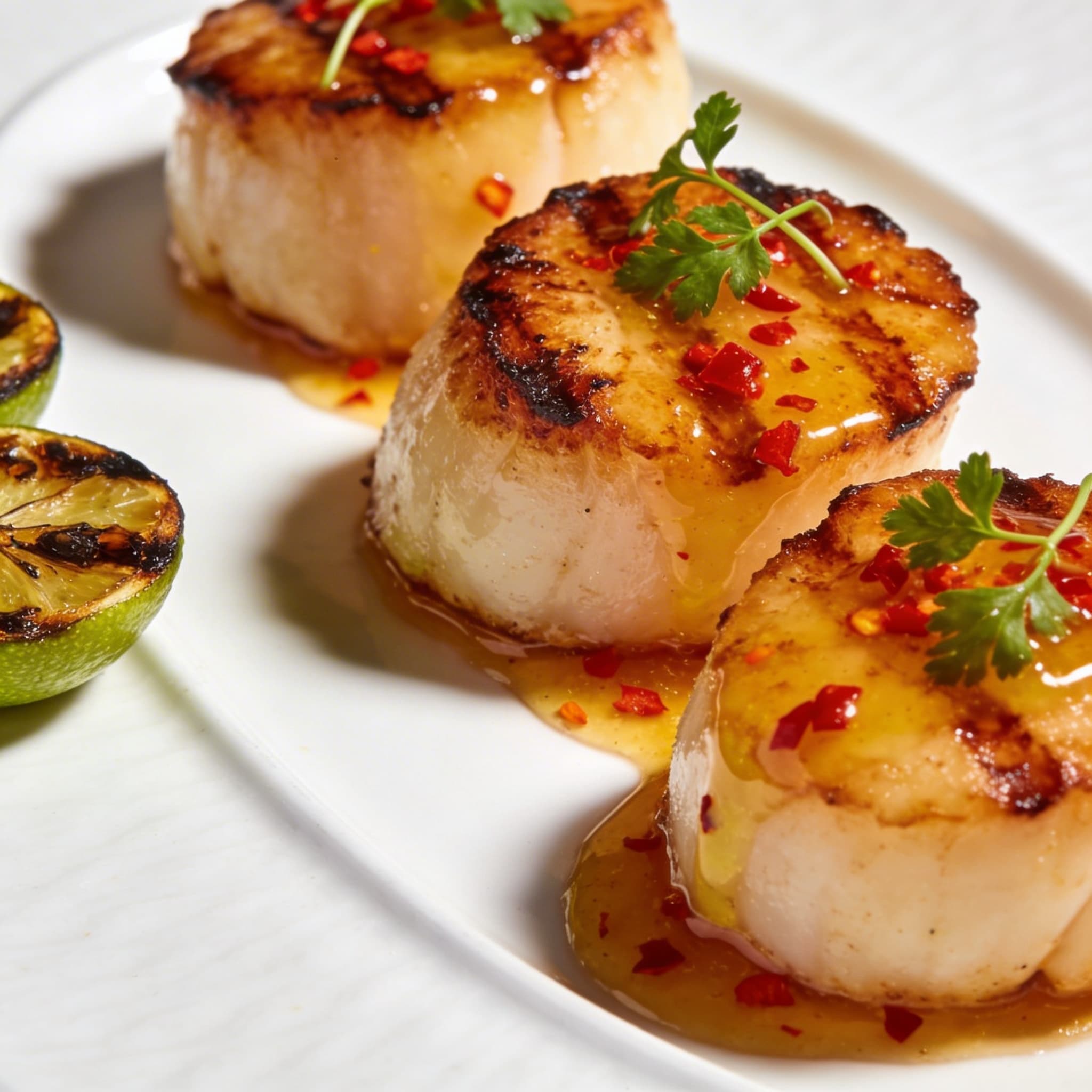 Grilled Scallops with Chili-Lime Glaze
