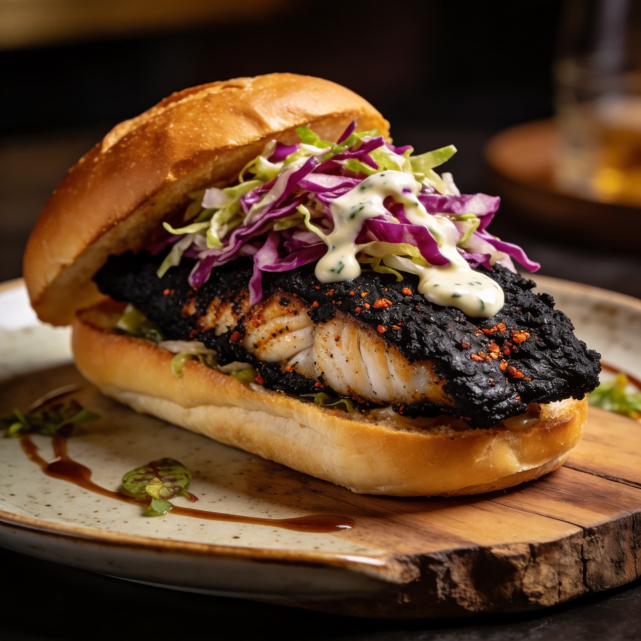 Blackened Catfish Po’ Boy