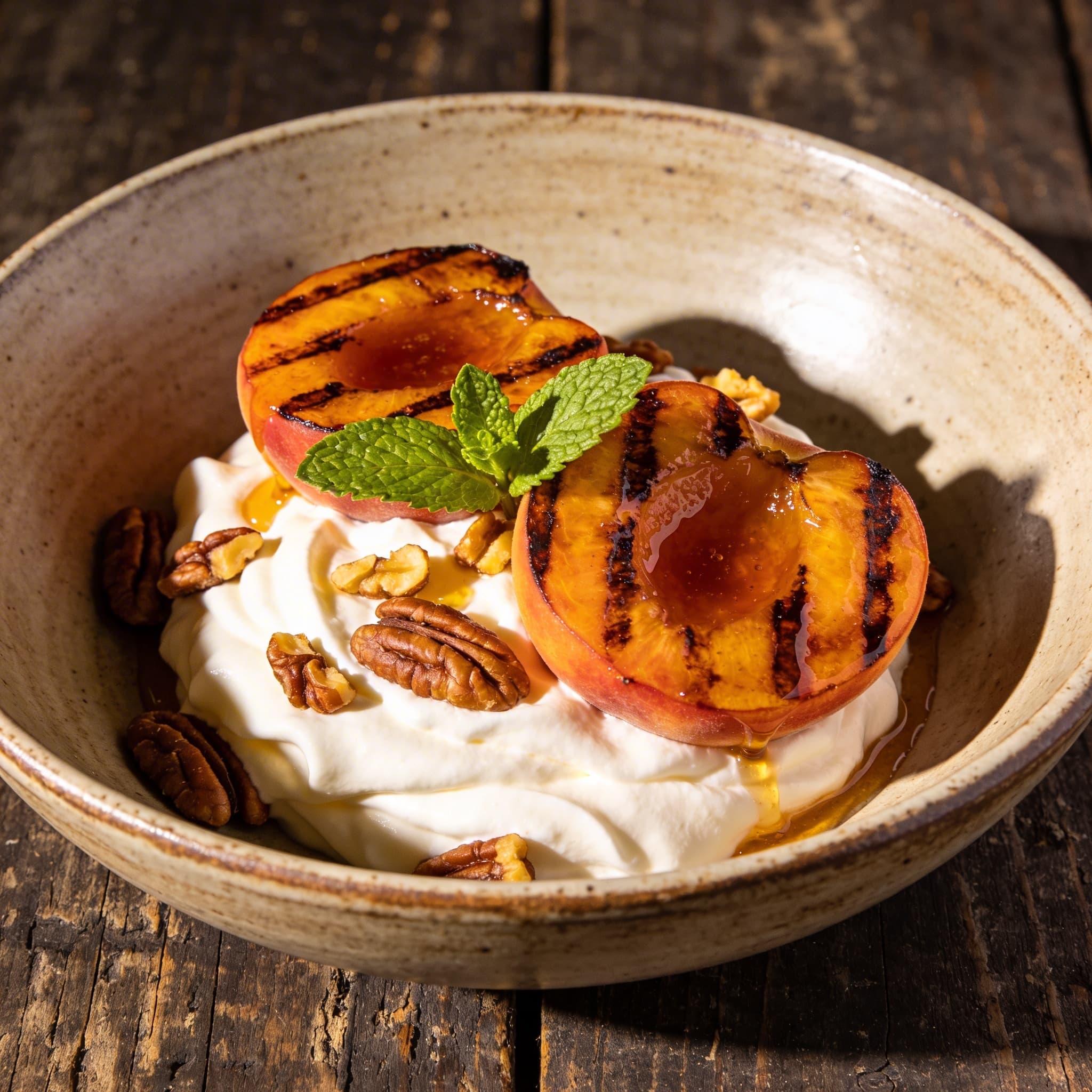 Smoked Peach & Vanilla Bean Protein Cream