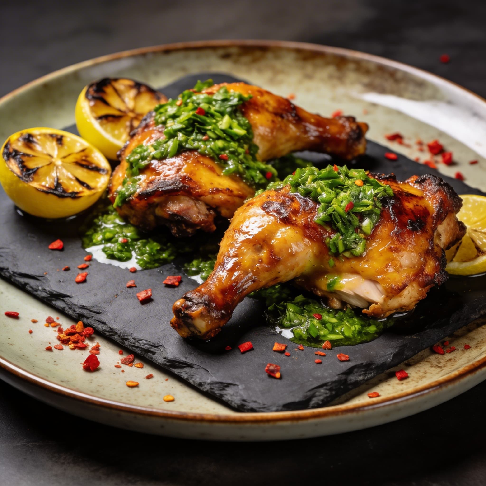 Smoked Spice-Rubbed Chicken with Zesty Chimichurri