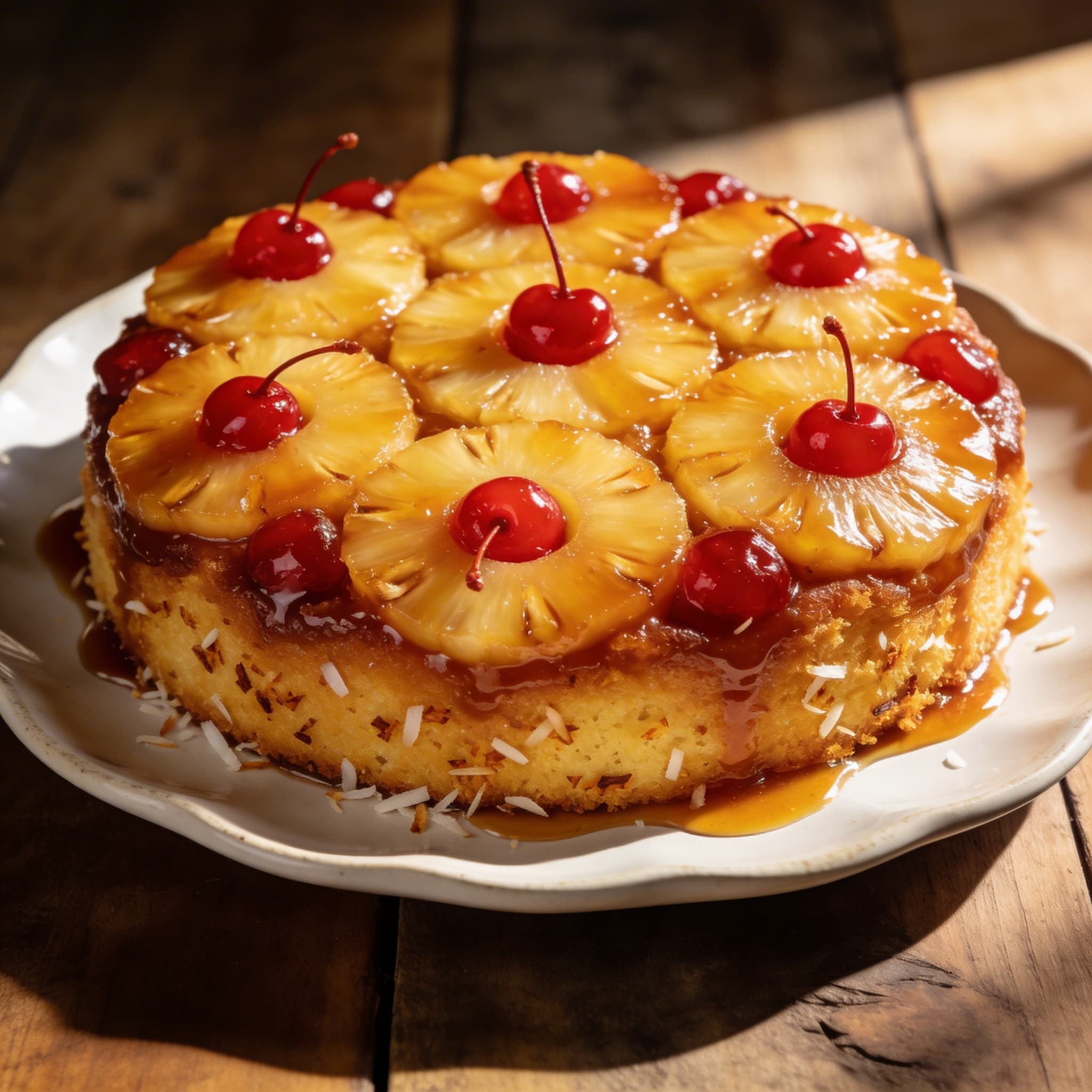 Coconut Pineapple Upside-Down Cake
