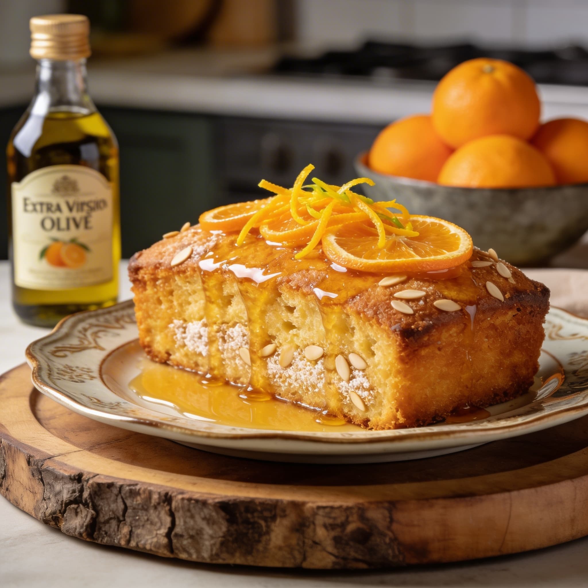 Golden Honey & Orange Olive Oil Cake
