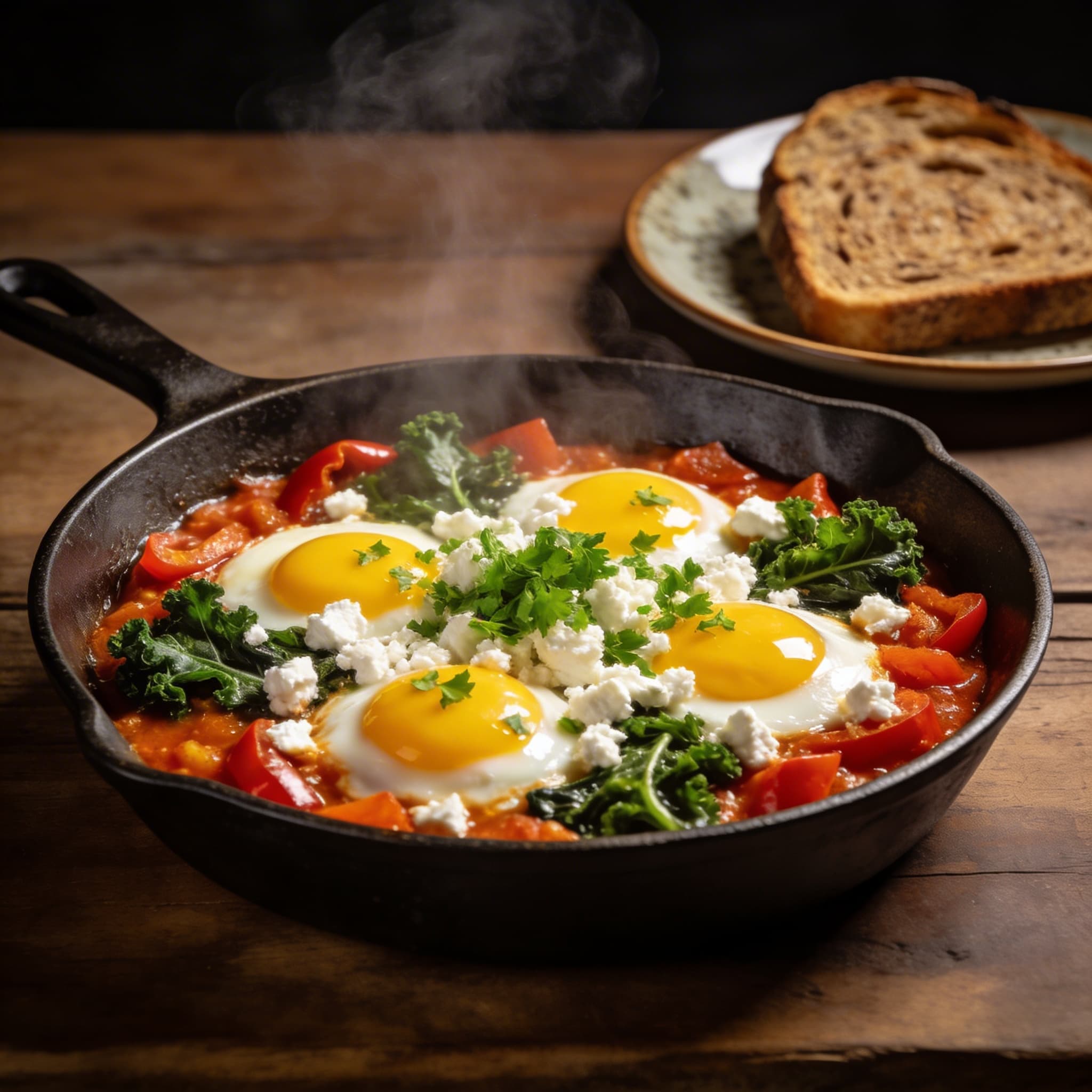 Sun-Kissed Kale & Feta Shakshuka