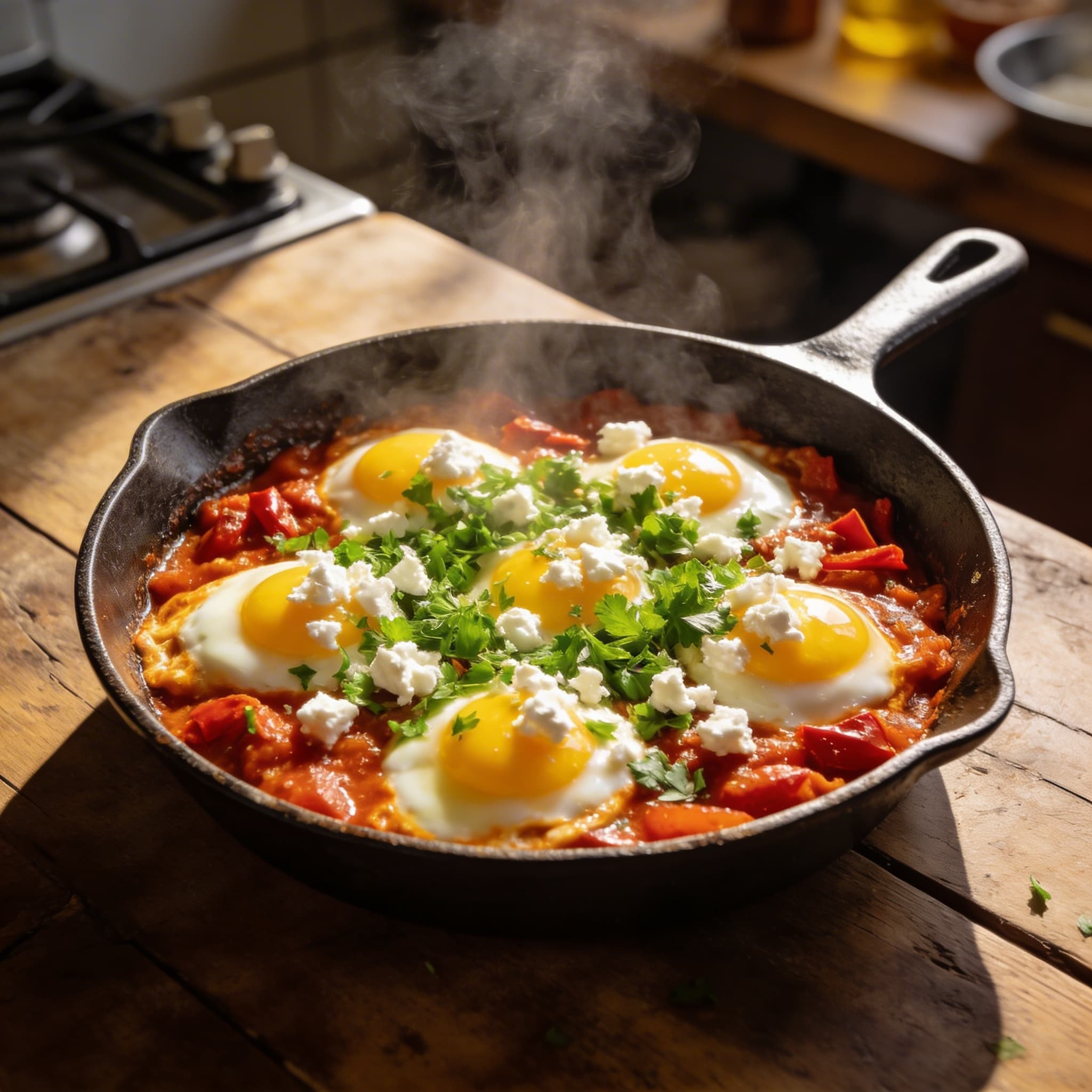 Sunshine Shakshuka with Feta & Fresh Herbs