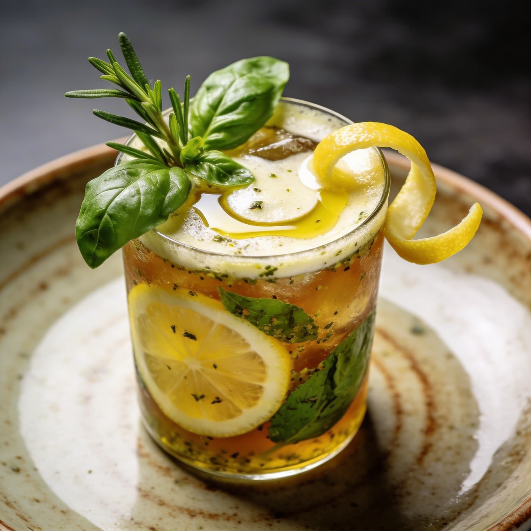 Savory Basil & Lemon Olive Oil Spritz