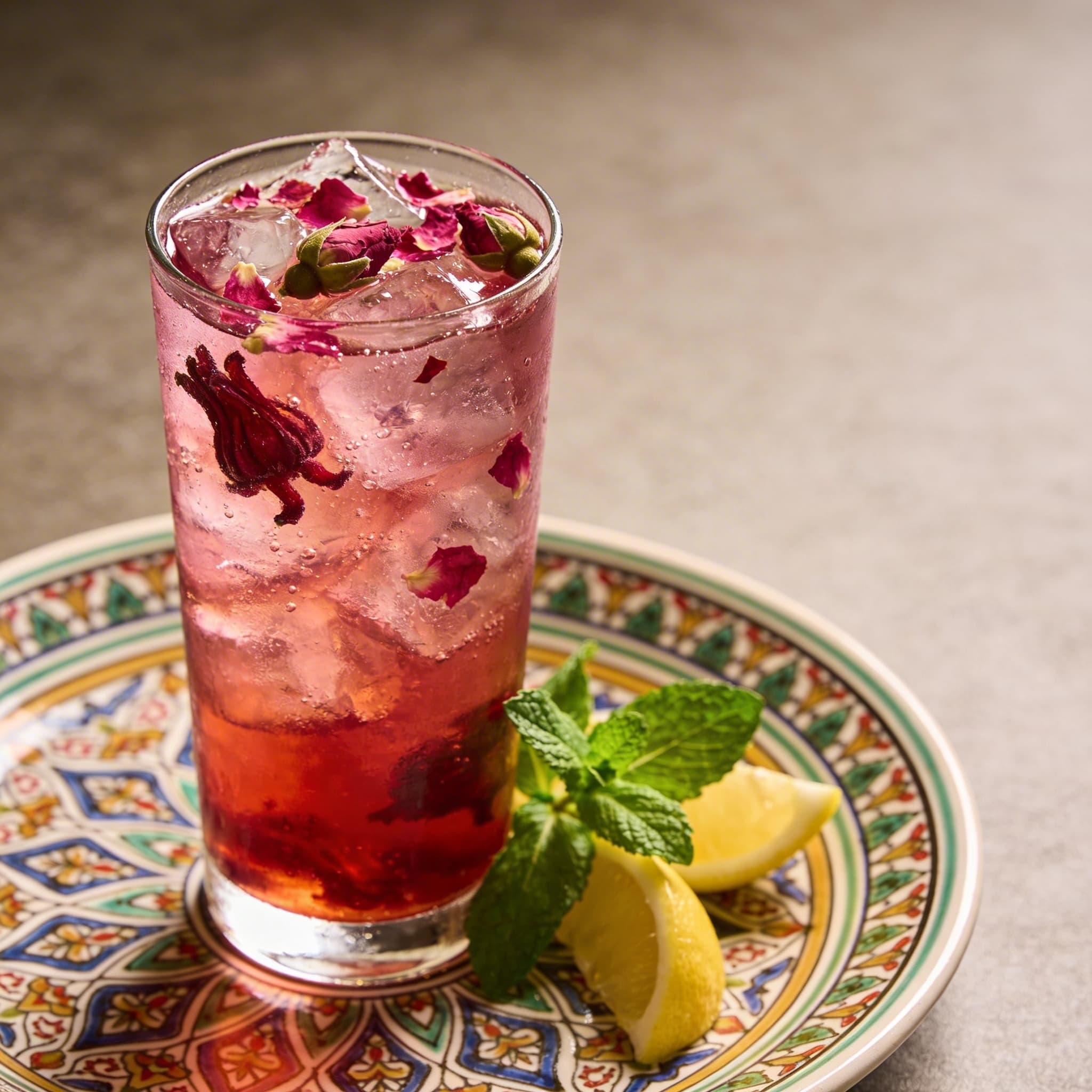 Zesty Hibiscus & Rose Iced Refresher