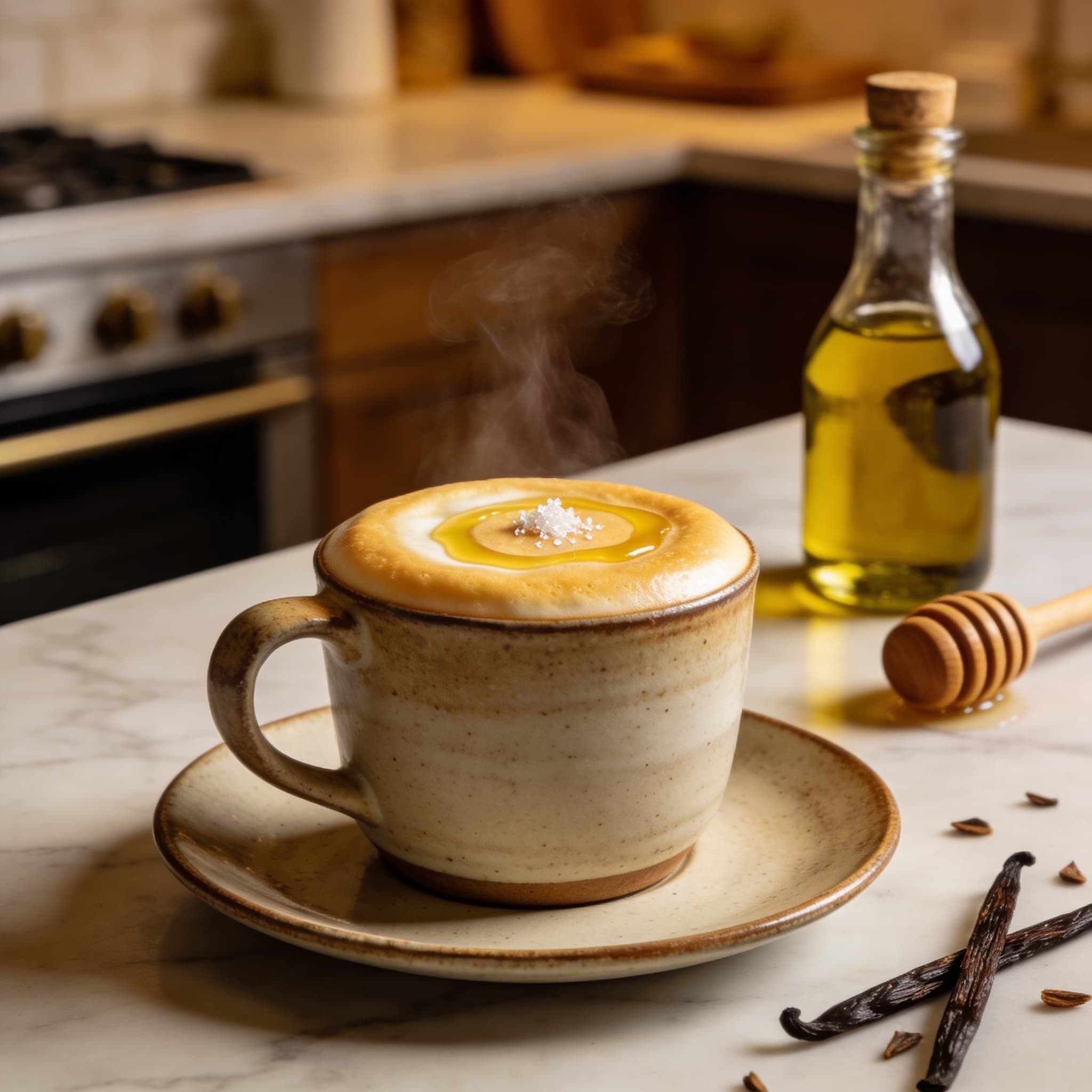 Golden Velvet Olive Oil & Honey Latte
