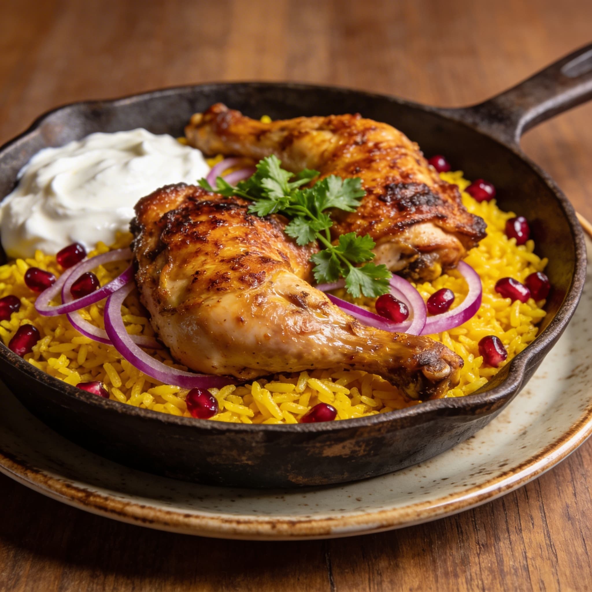 One-Pan Zesty Chicken & Turmeric Rice