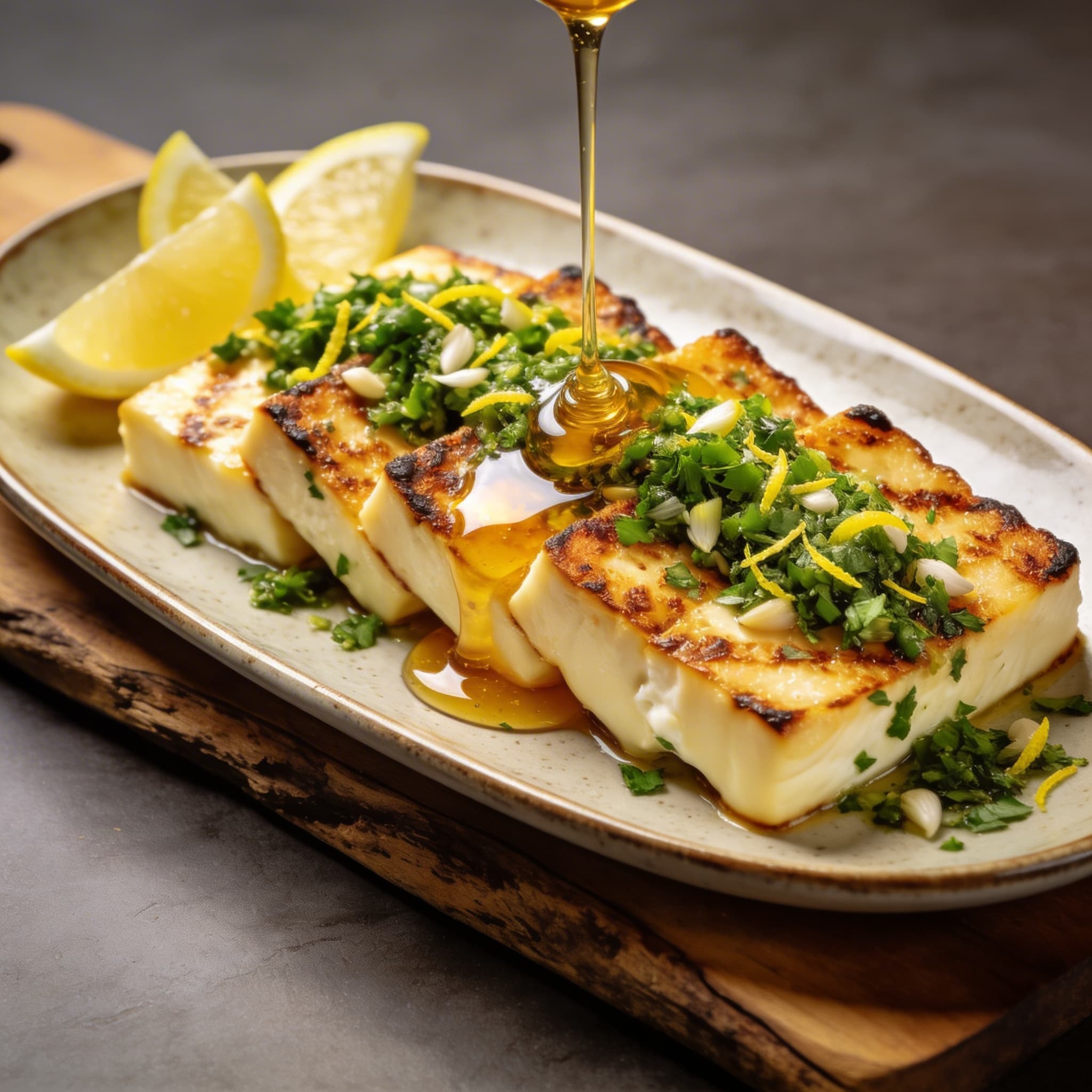 Golden Pan-Seared Halloumi with Zesty Gremolata