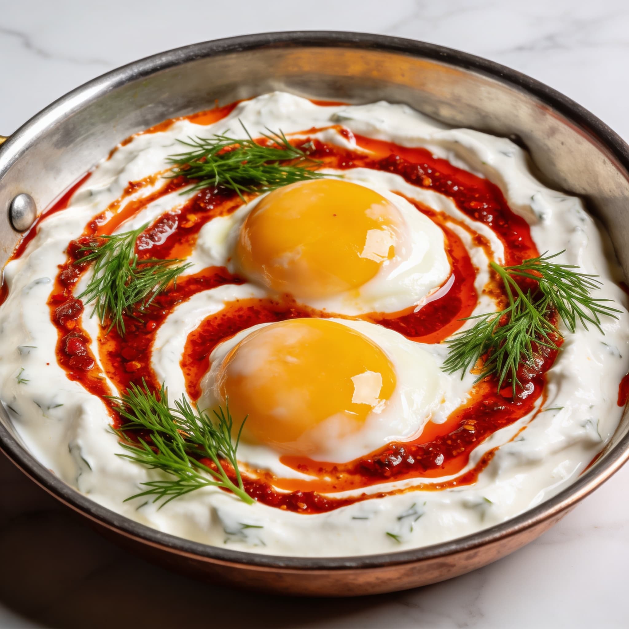 Zesty Turkish Eggs (Cilbir) with Chili Butter