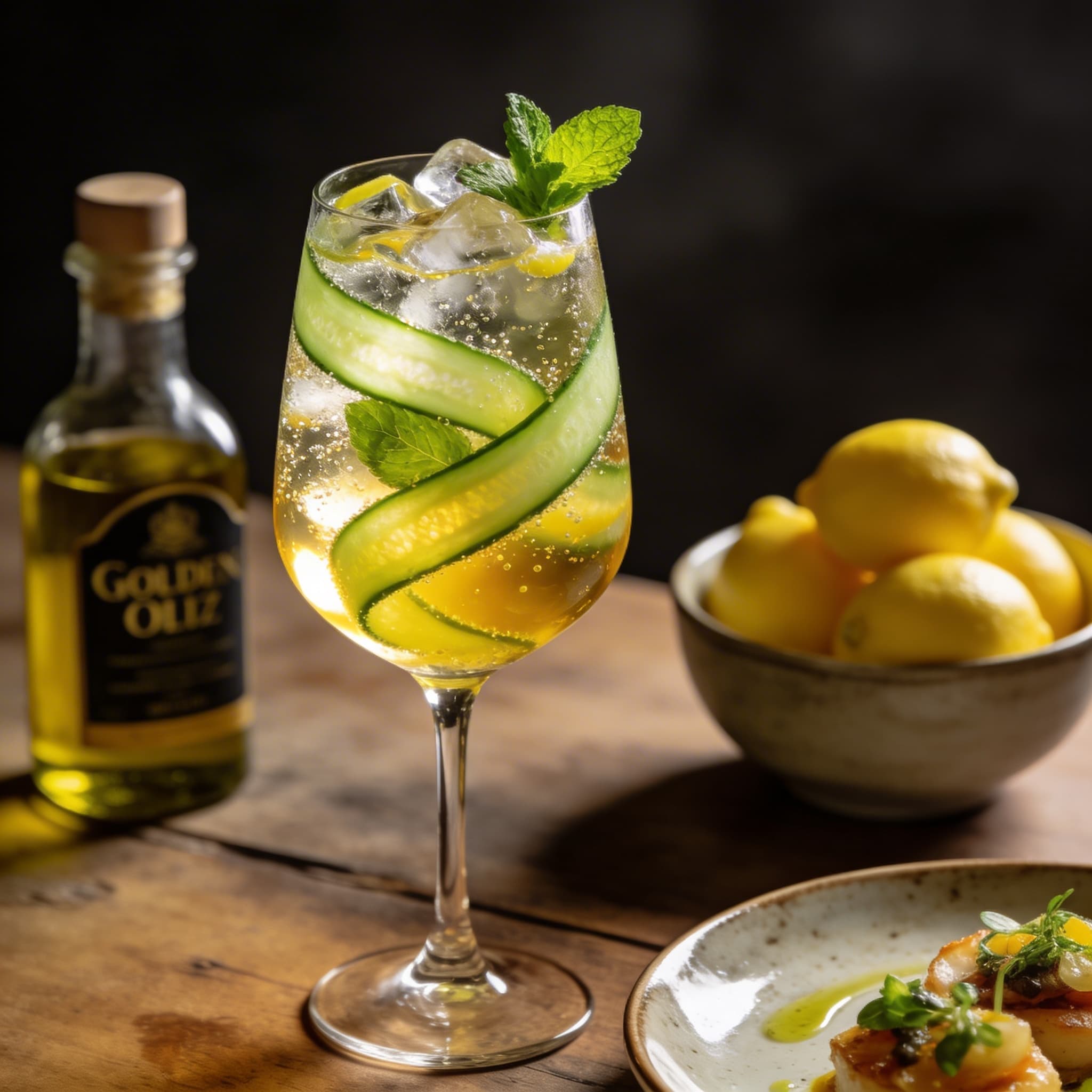 The Golden Hour Cucumber Spritz