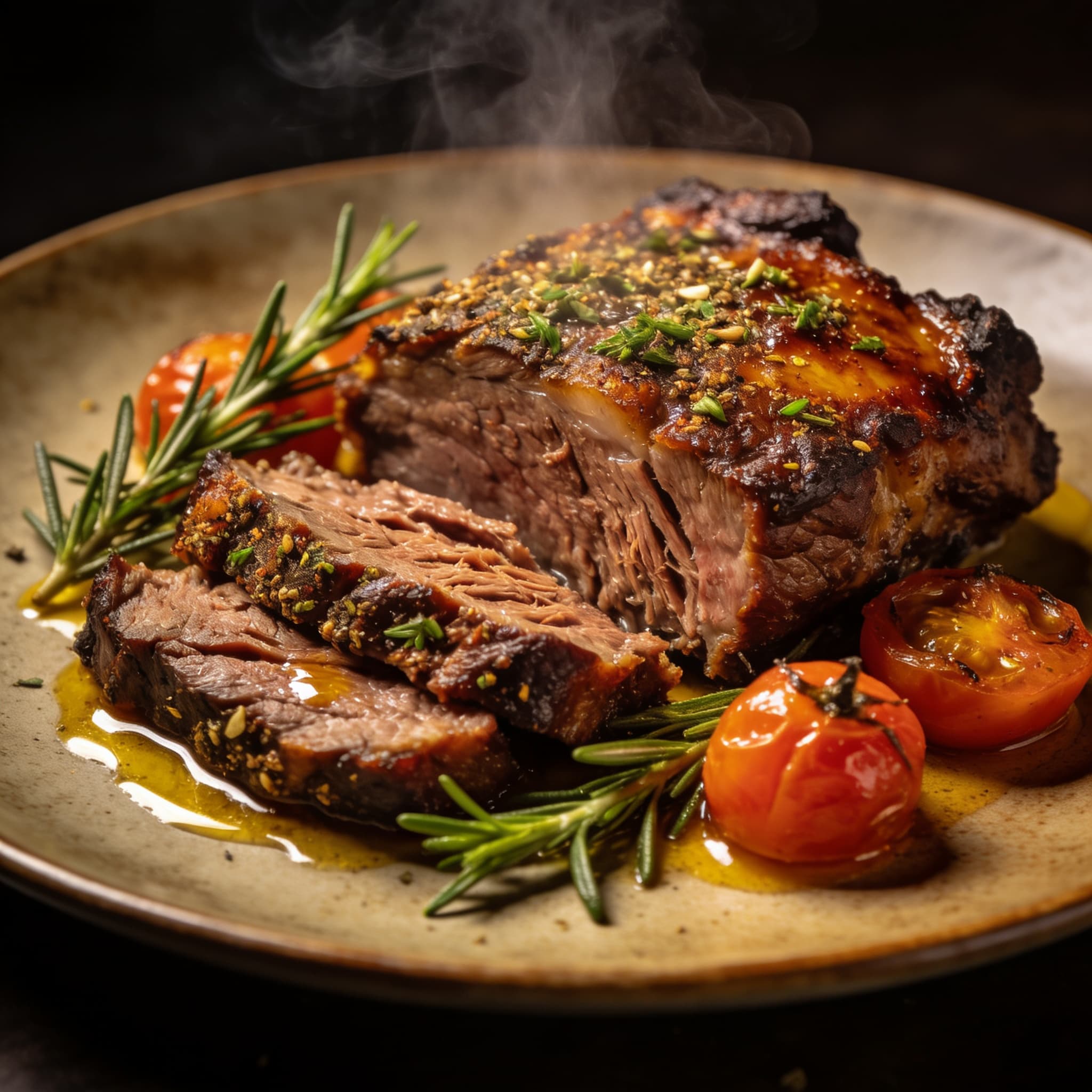 13-Hour Mediterranean Herb-Crusted BBQ Brisket