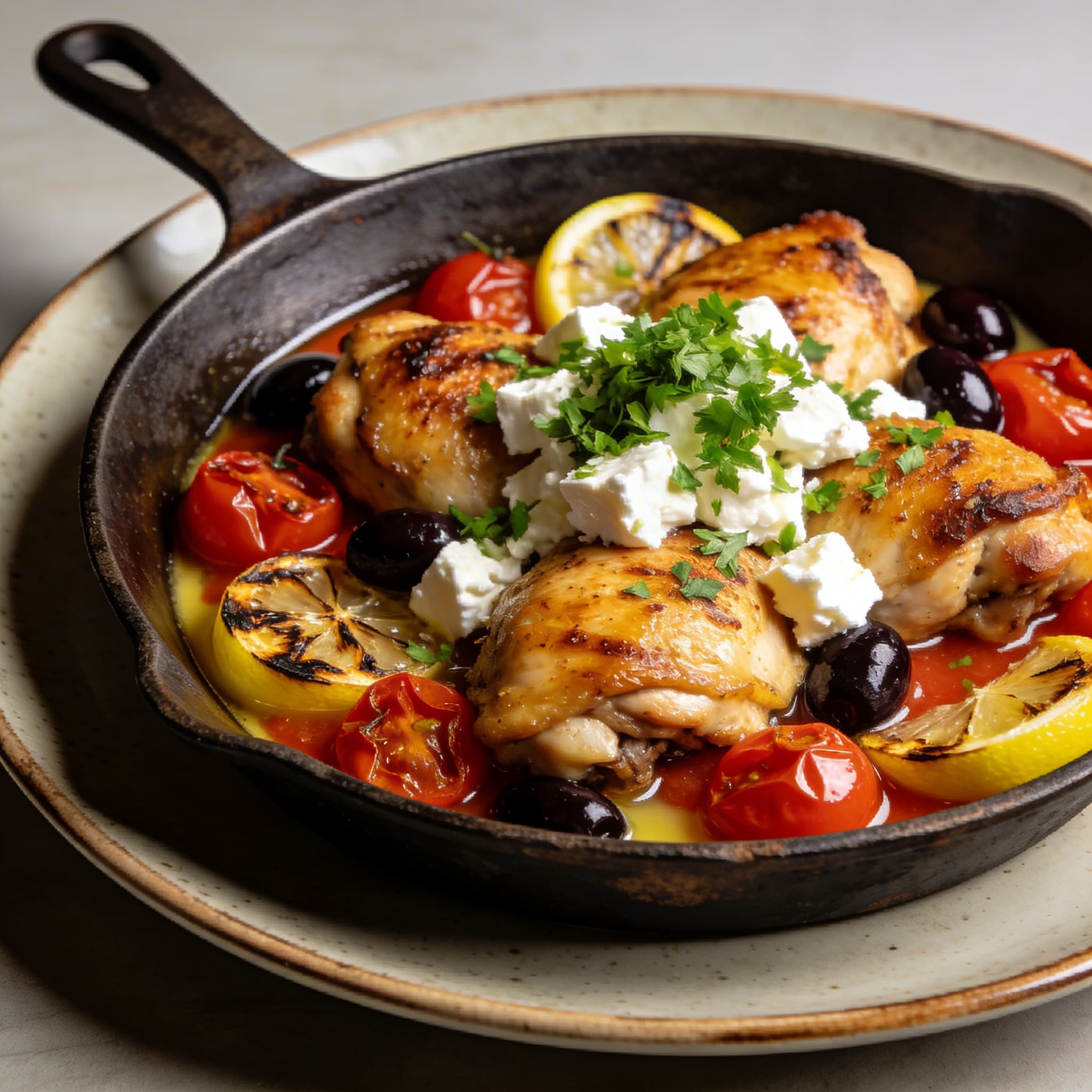 Sheet-Pan Mediterranean Chicken with Blistered Tomatoes & Feta