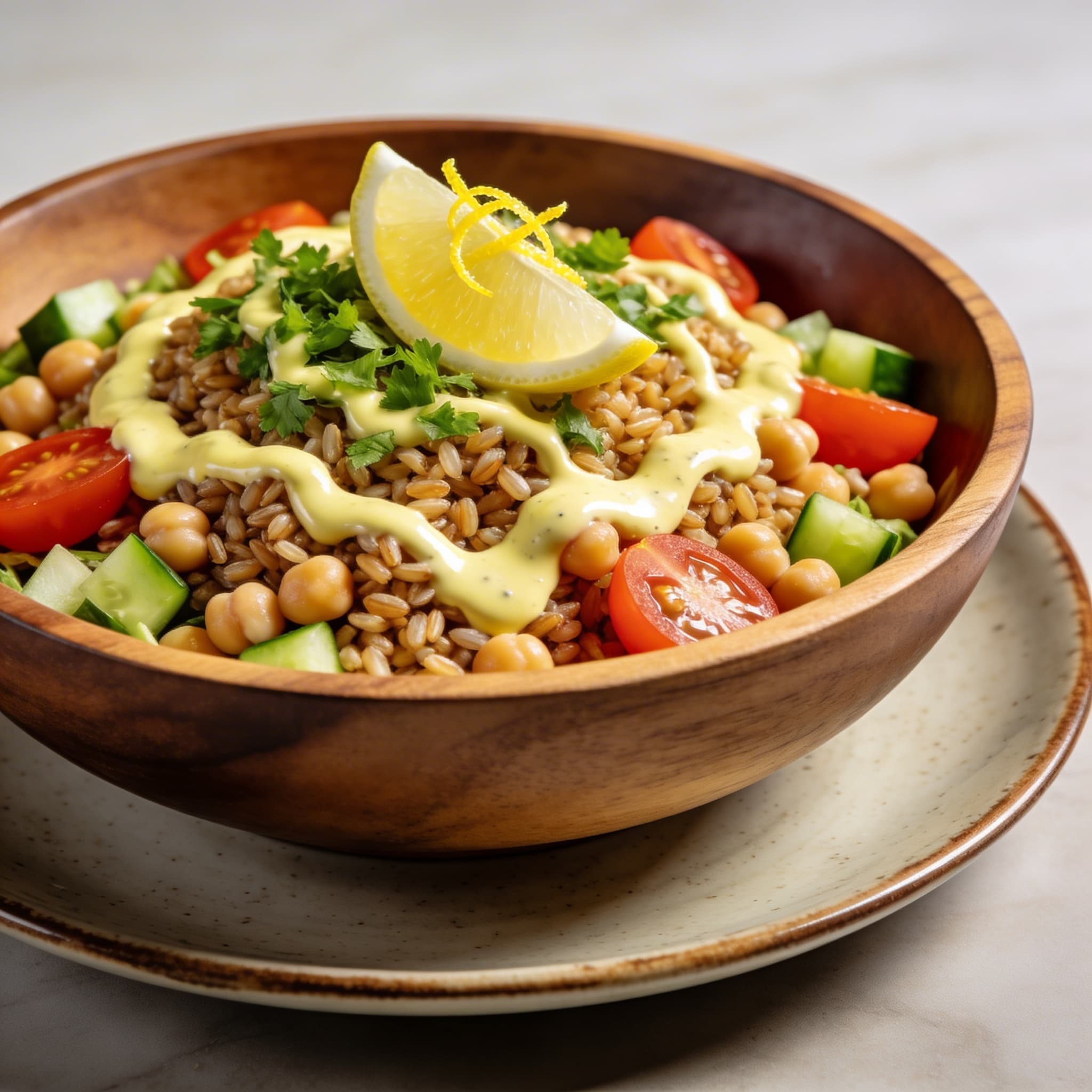 Zesty Chickpea & Farro Sunshine Bowl