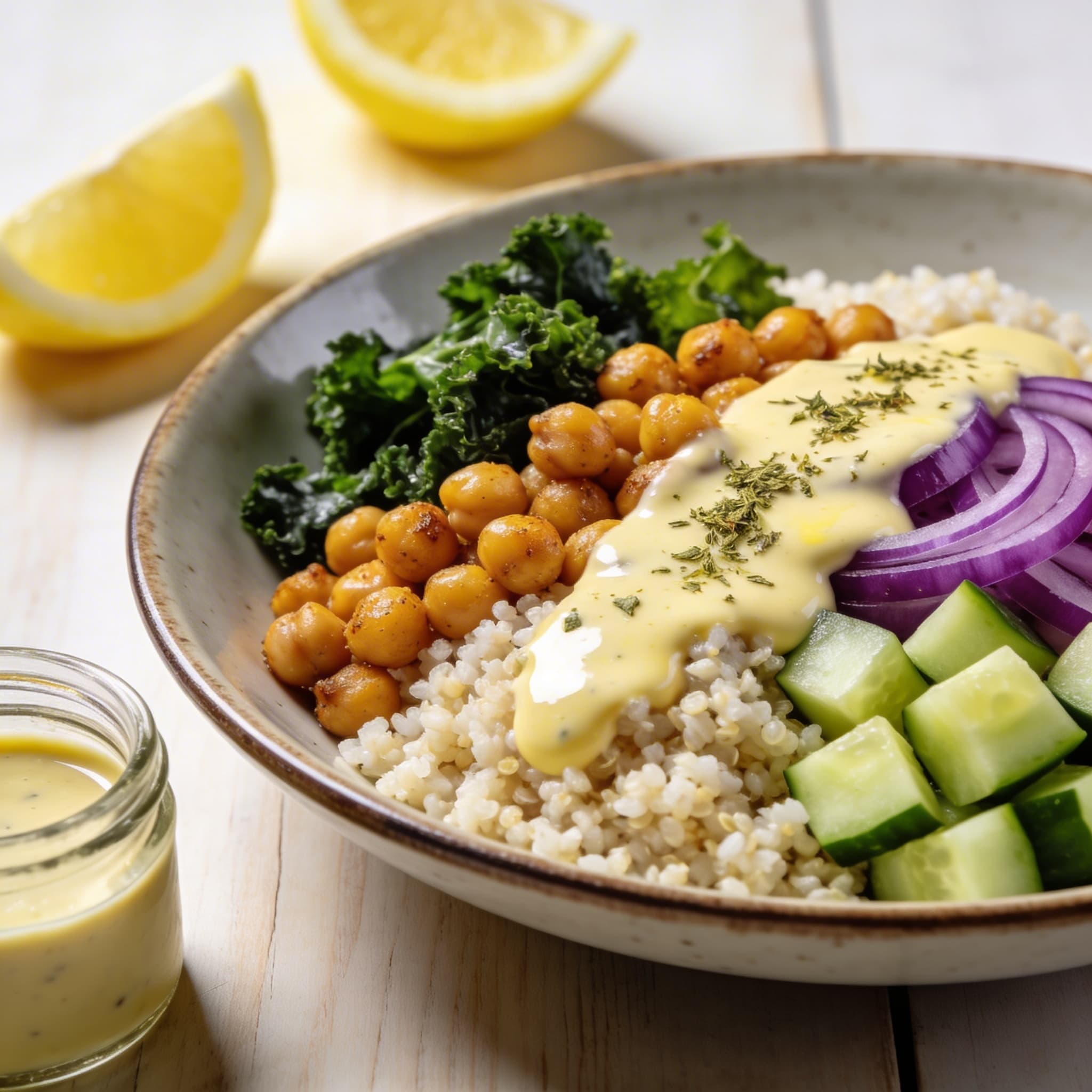 Zesty Quinoa & Roasted Chickpea Power Bowl
