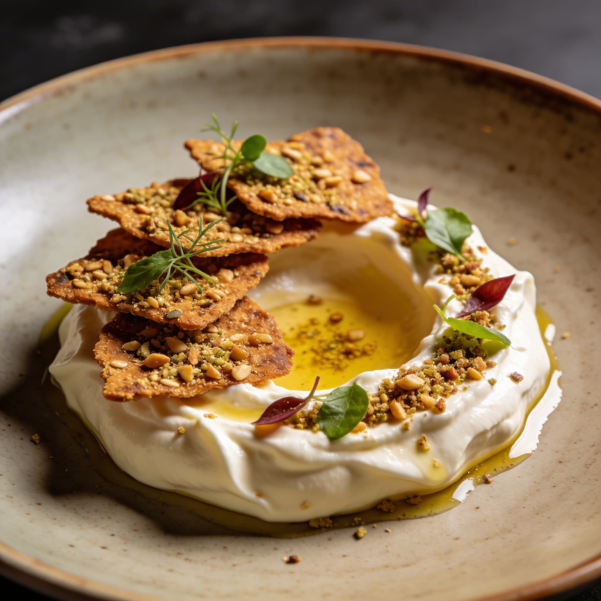 Creamy Labneh with Toasted Dukkah Snack