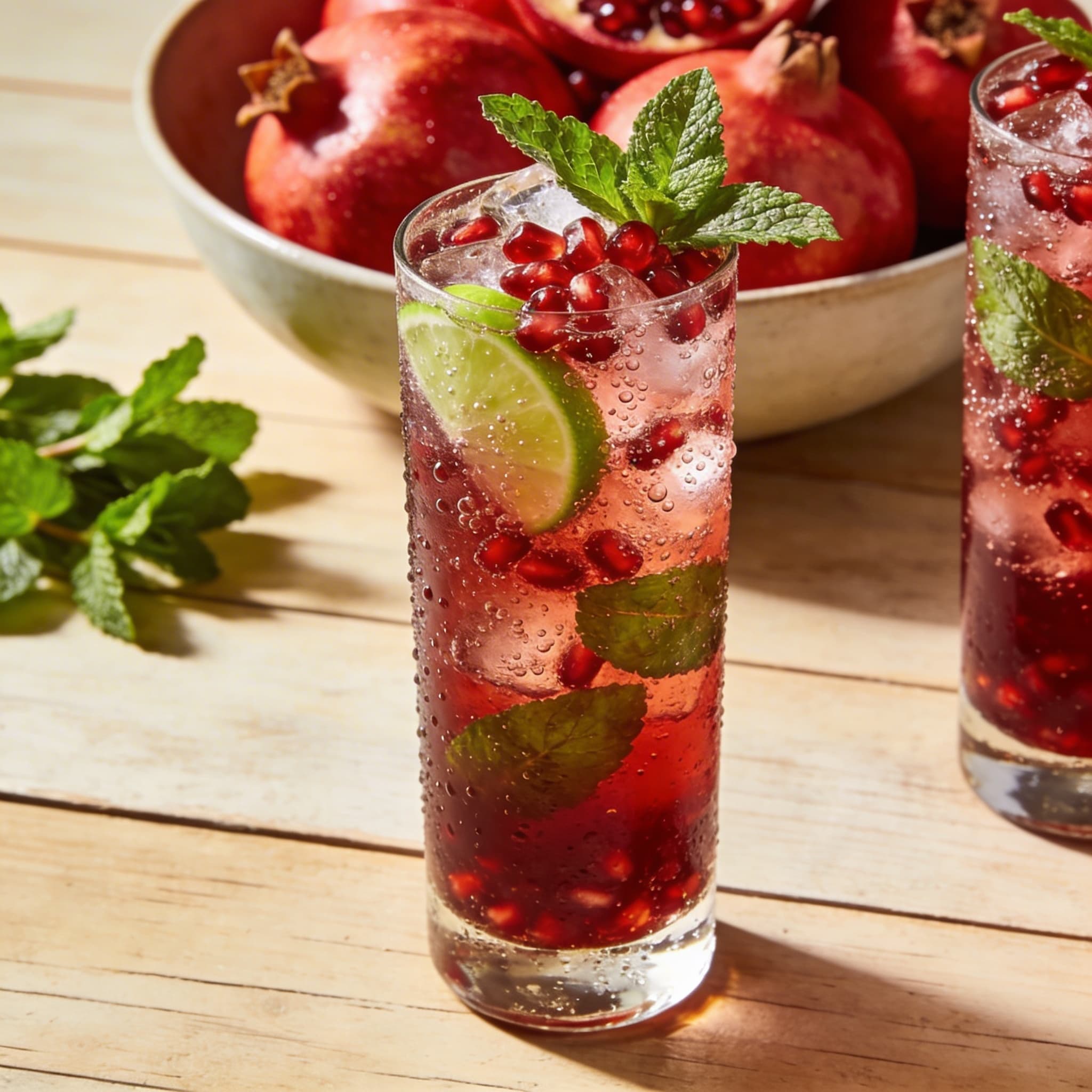 Zesty Pomegranate & Mint Sparkler