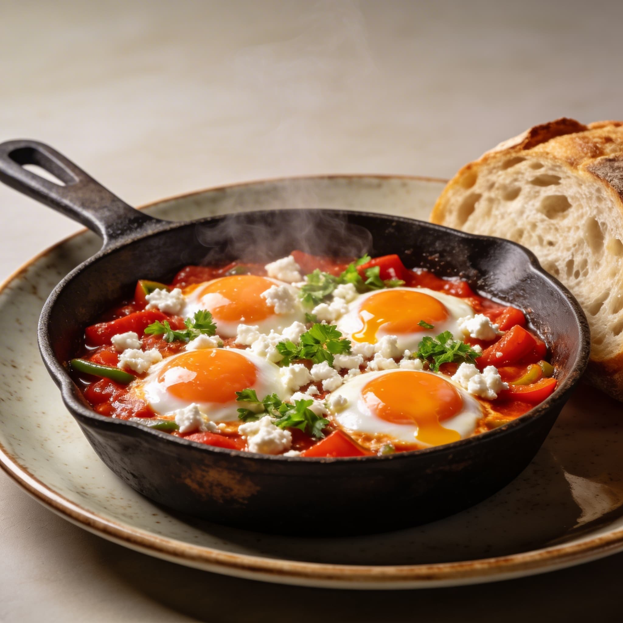 Zesty One-Pan Shakshuka with Feta & Spinach