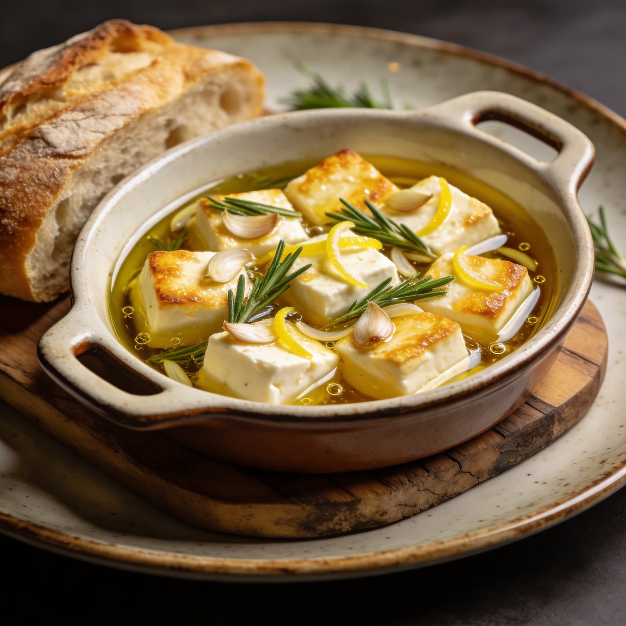 Zesty Herb-Marinated Roasted Feta Bites