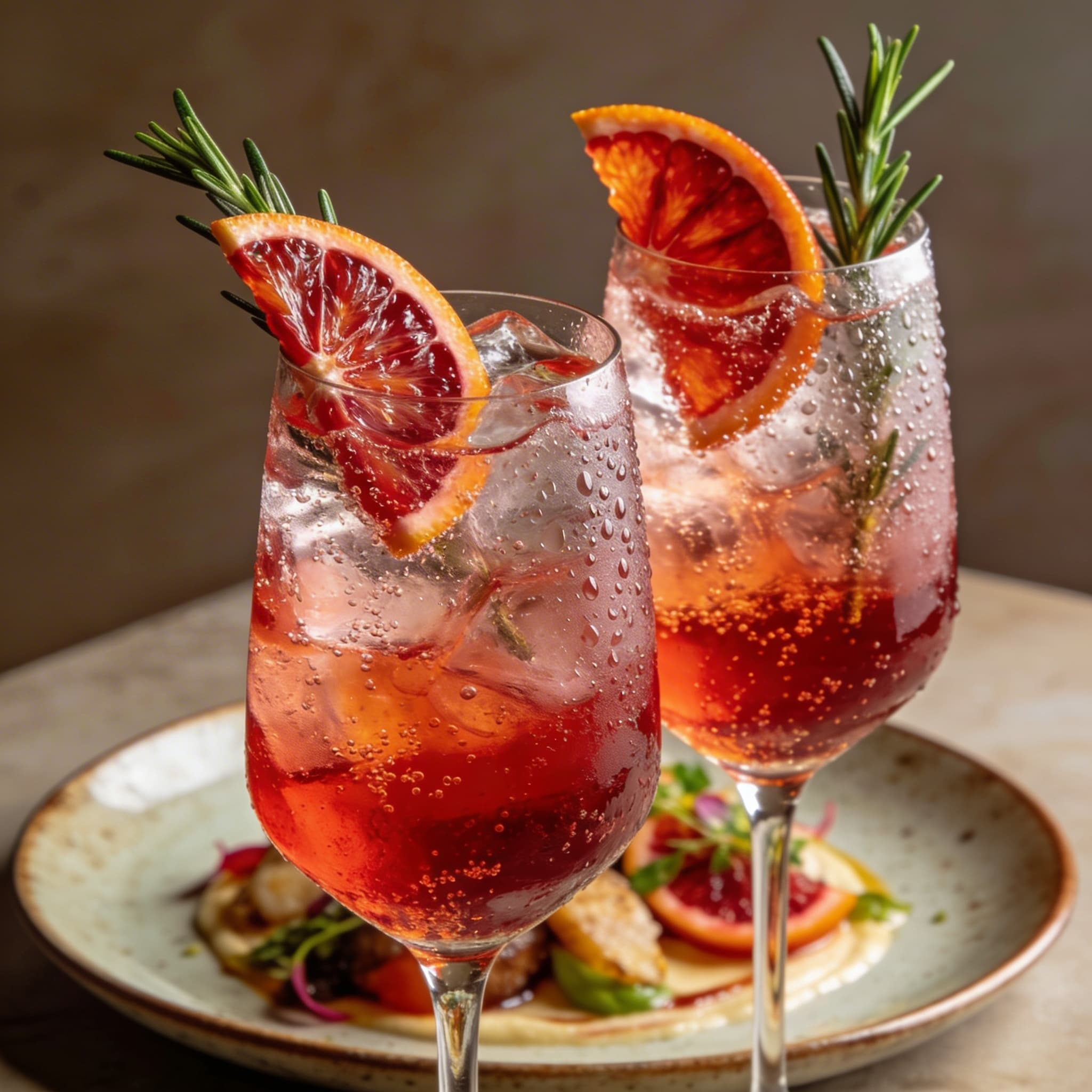 Blood Orange Rosemary Fizz