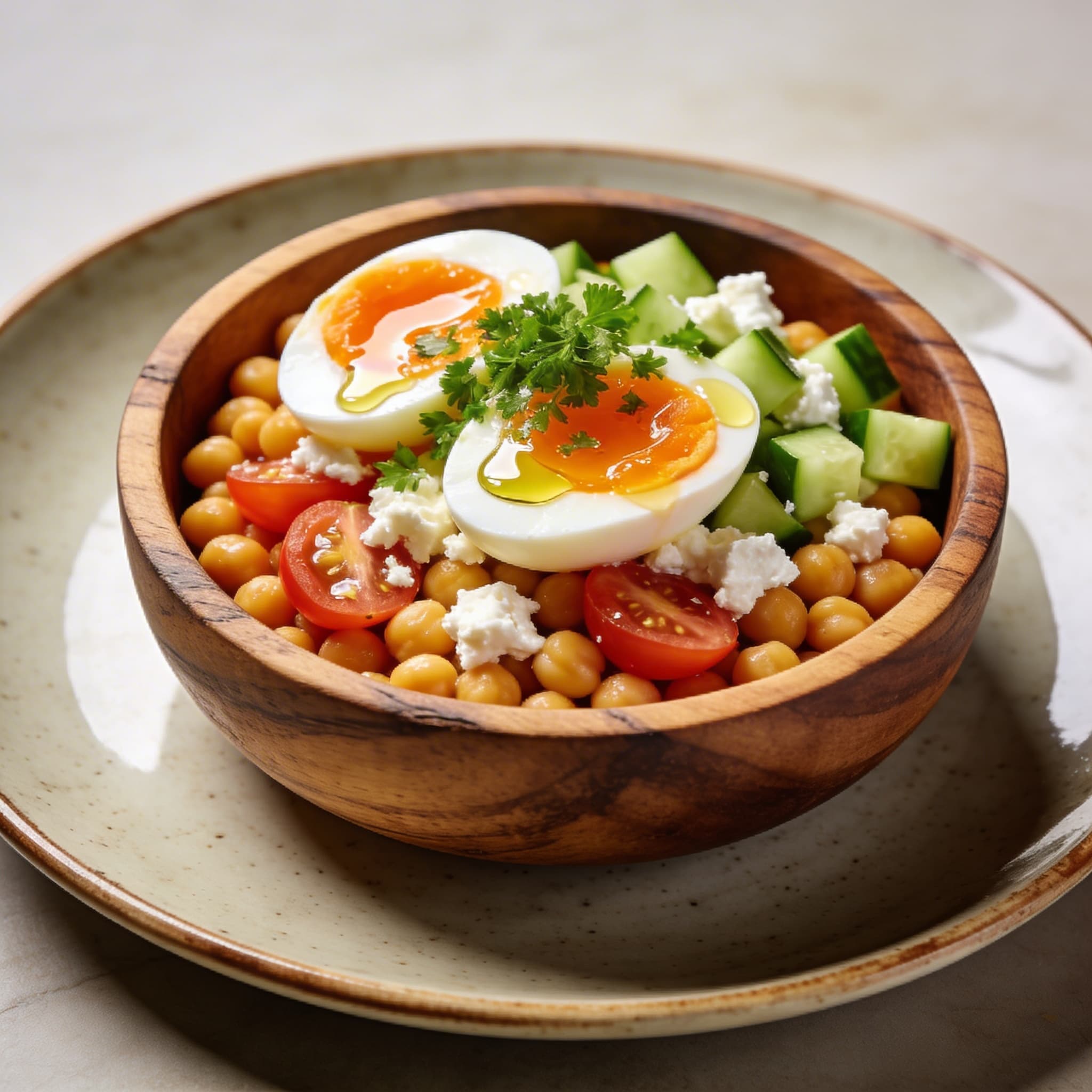 Savory Mediterranean Breakfast Chickpea Bowl
