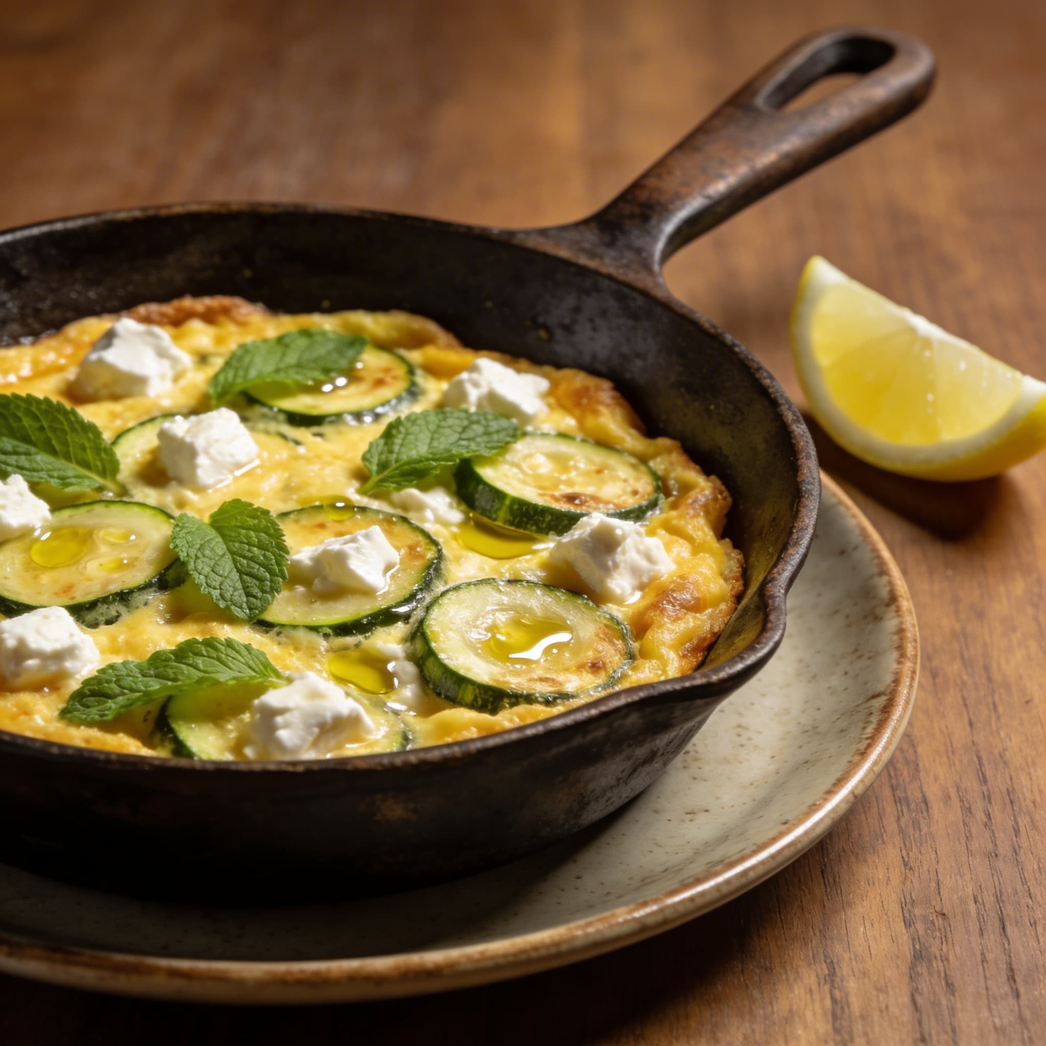 Zucchini & Mint Feta Frittata
