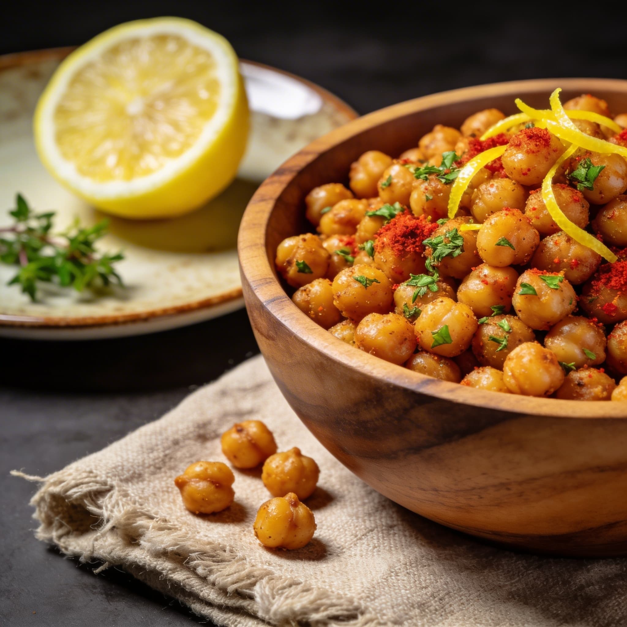 Zesty Lemon & Herb Roasted Chickpeas