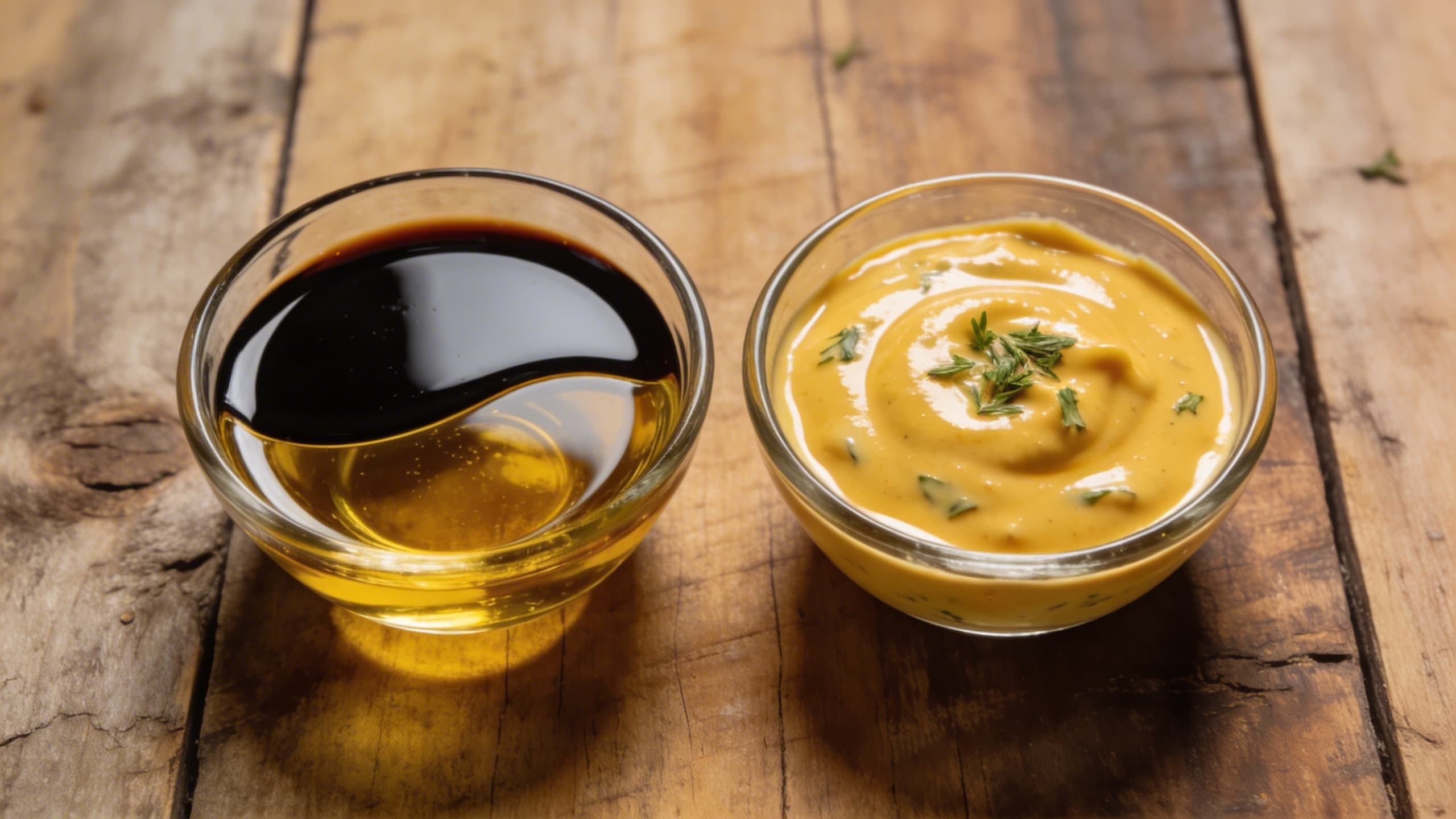 A comparison of a separated marinade versus a perfectly emulsified one
