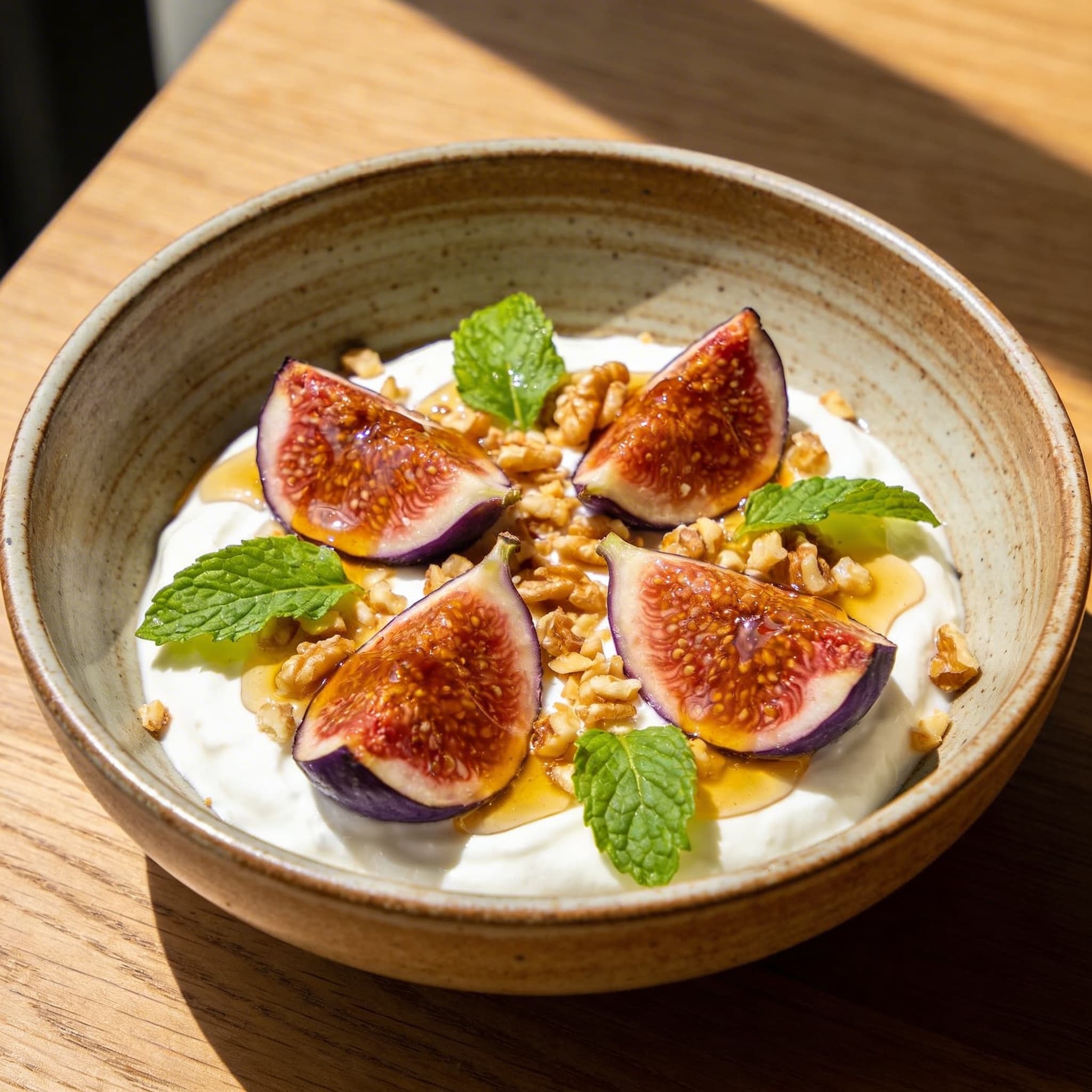 Honey-Roasted Fig & Walnut Yogurt Bowls