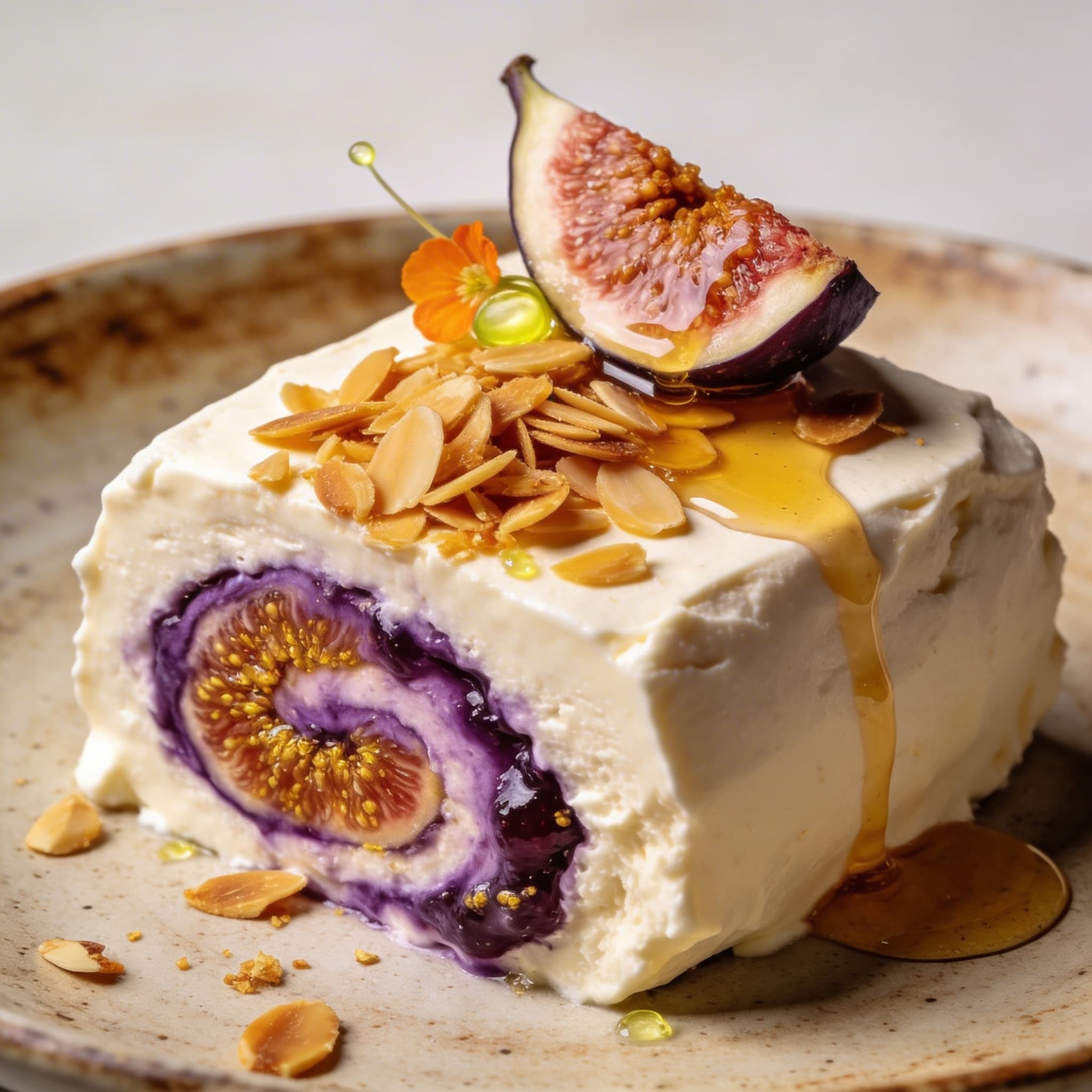 Fig & Toasted Almond Ricotta Semifreddo