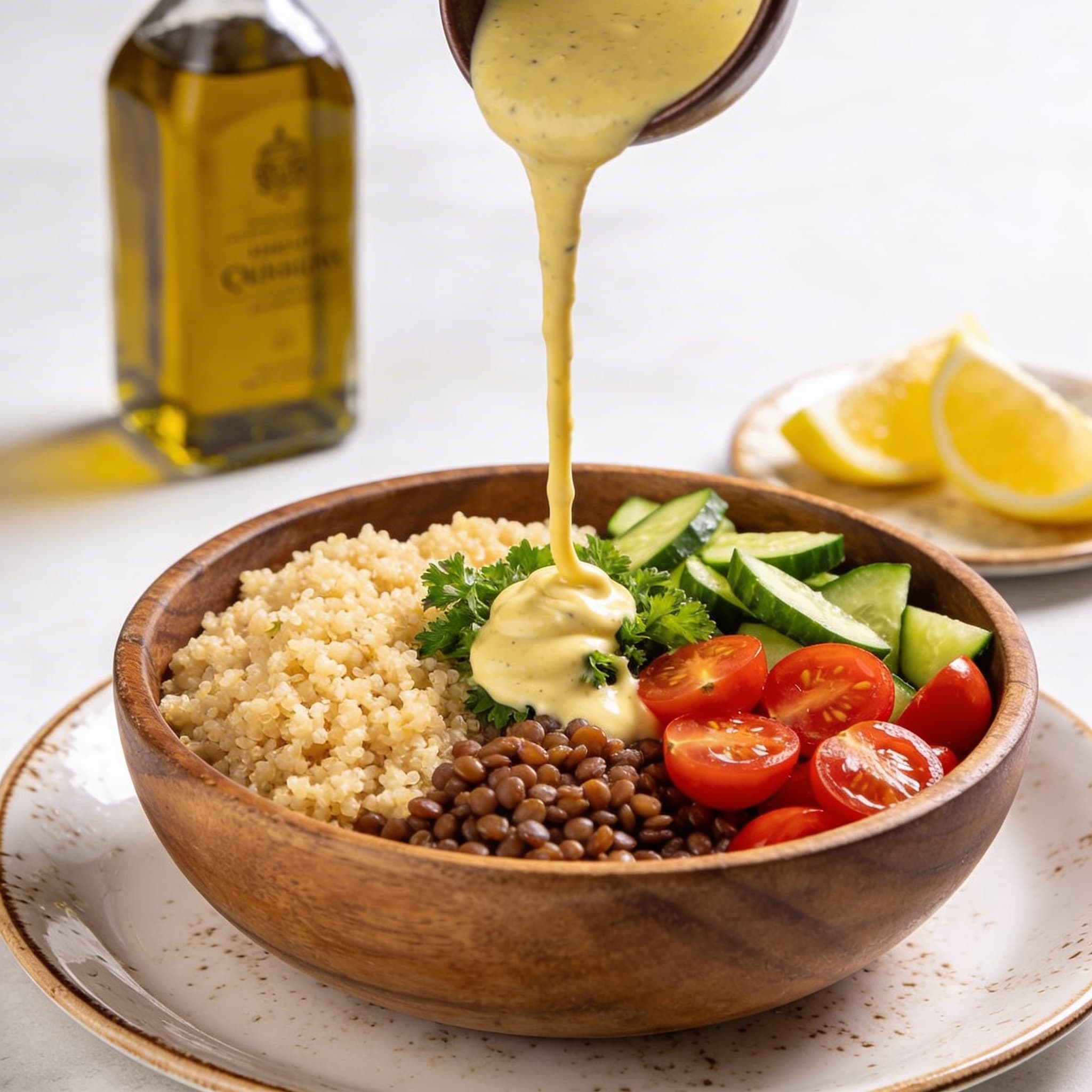 Zesty Bulgur & Lentil Power Lunch Bowl