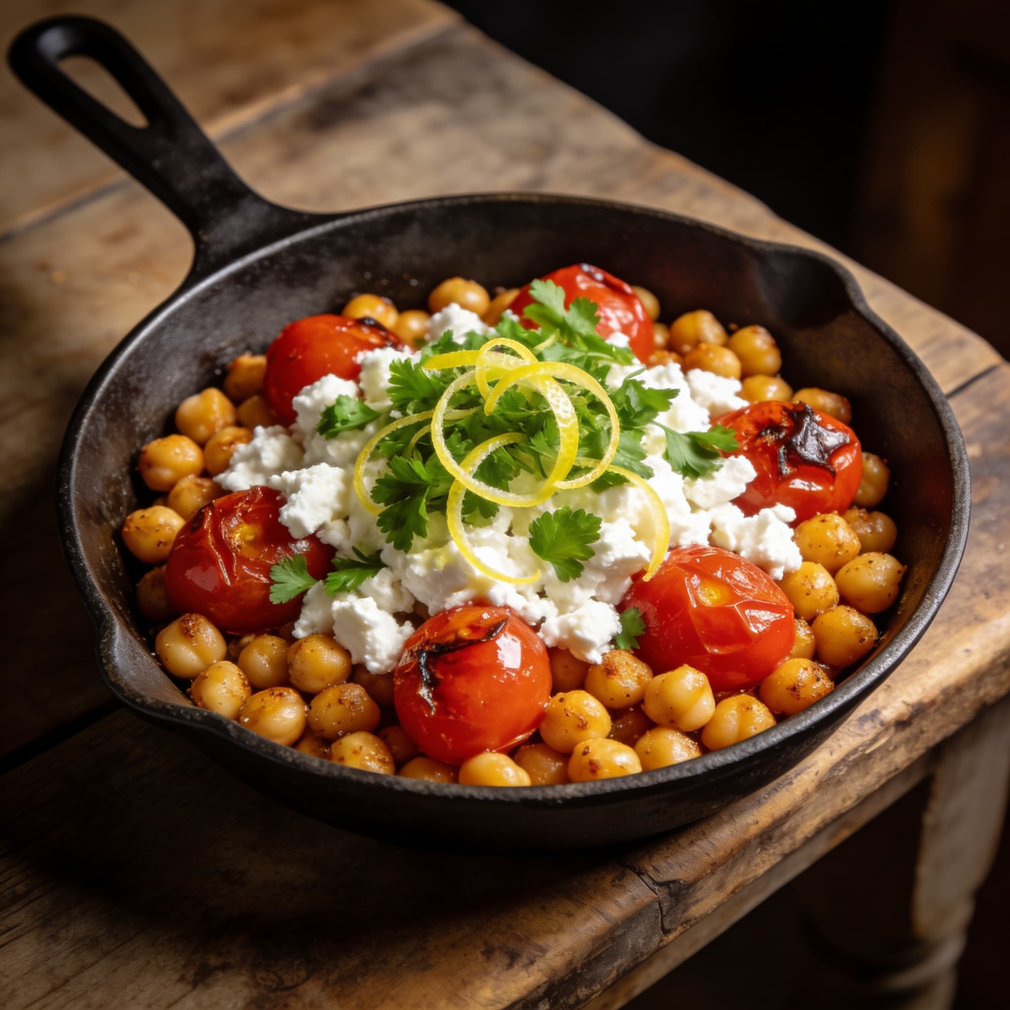 15-Minute Mediterranean Chickpea Skillet