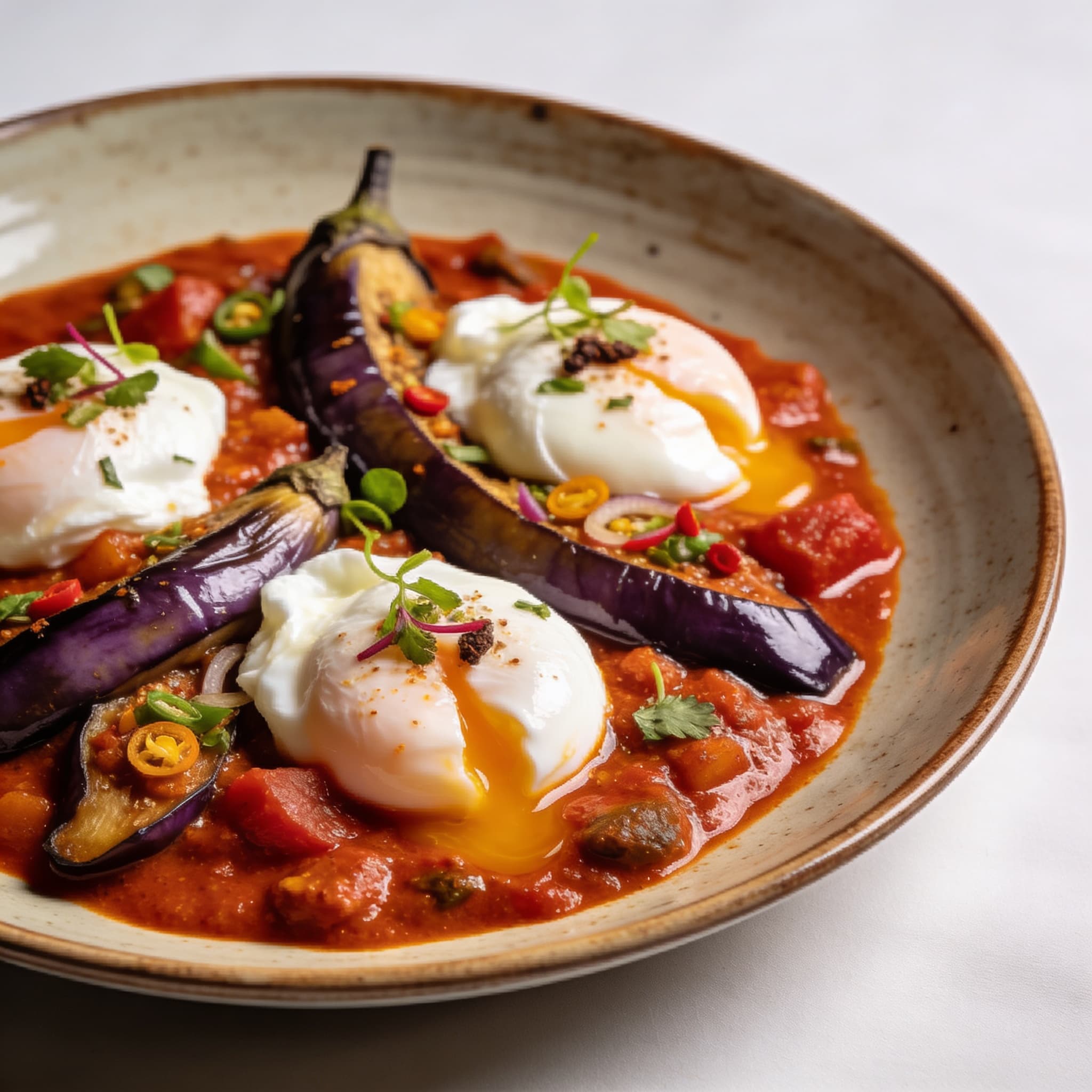 Berbere Eggplant & Egg Skillet