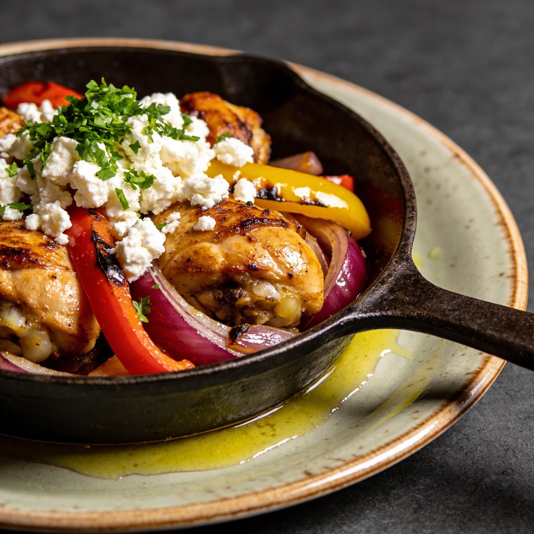 One-Pan Mediterranean Roasted Chicken & Peppers