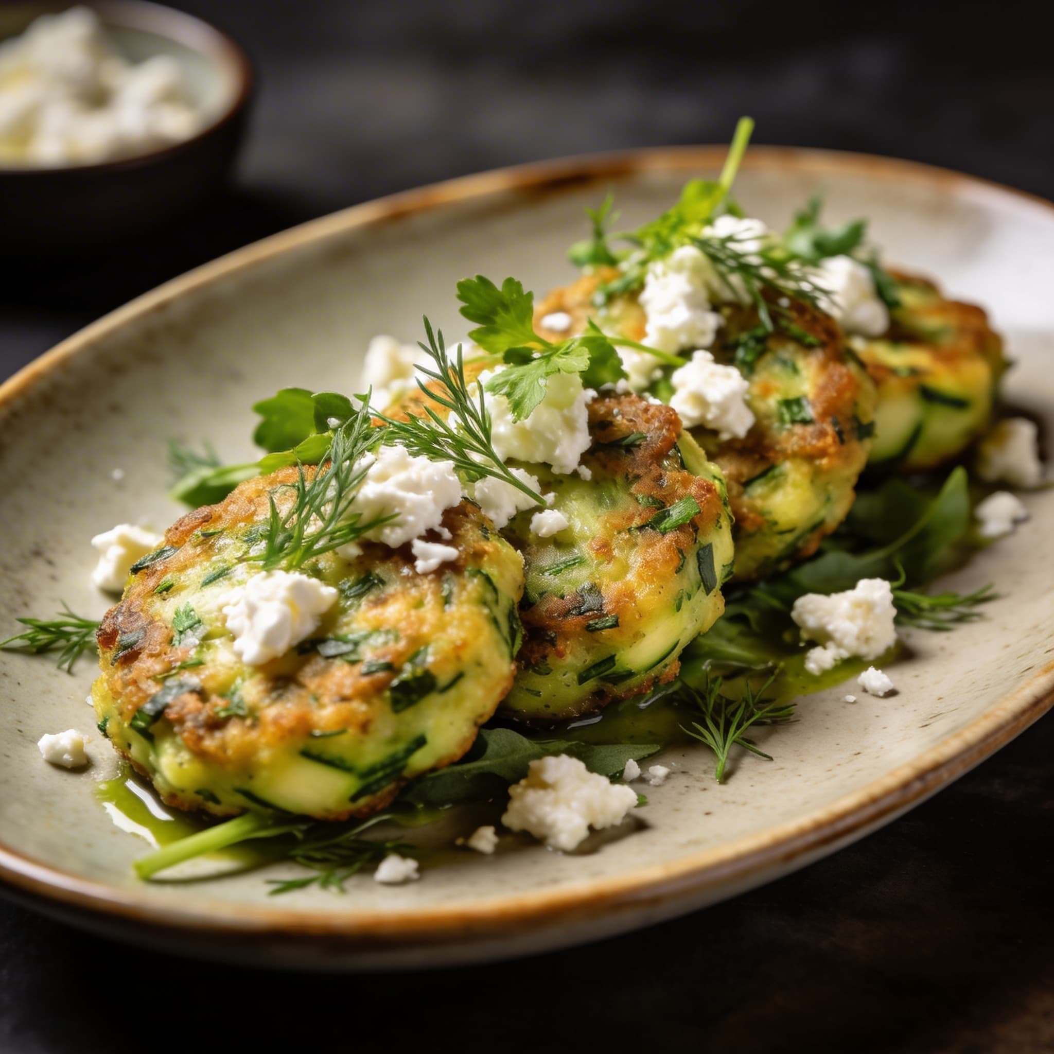 Zesty Herb & Feta Zucchini Fritters (Kolokithokeftedes)