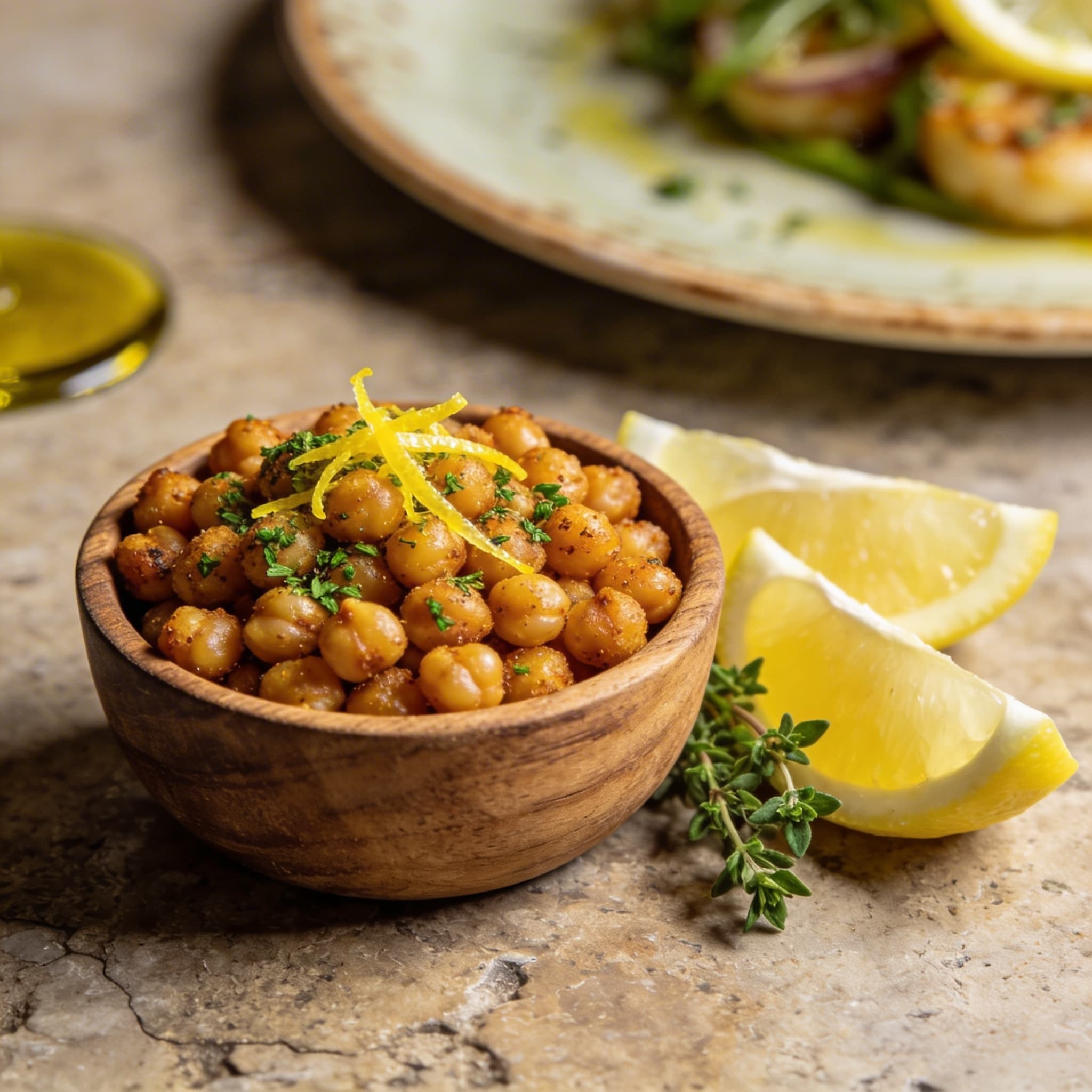 Zesty Lemon & Herb Roasted Chickpeas