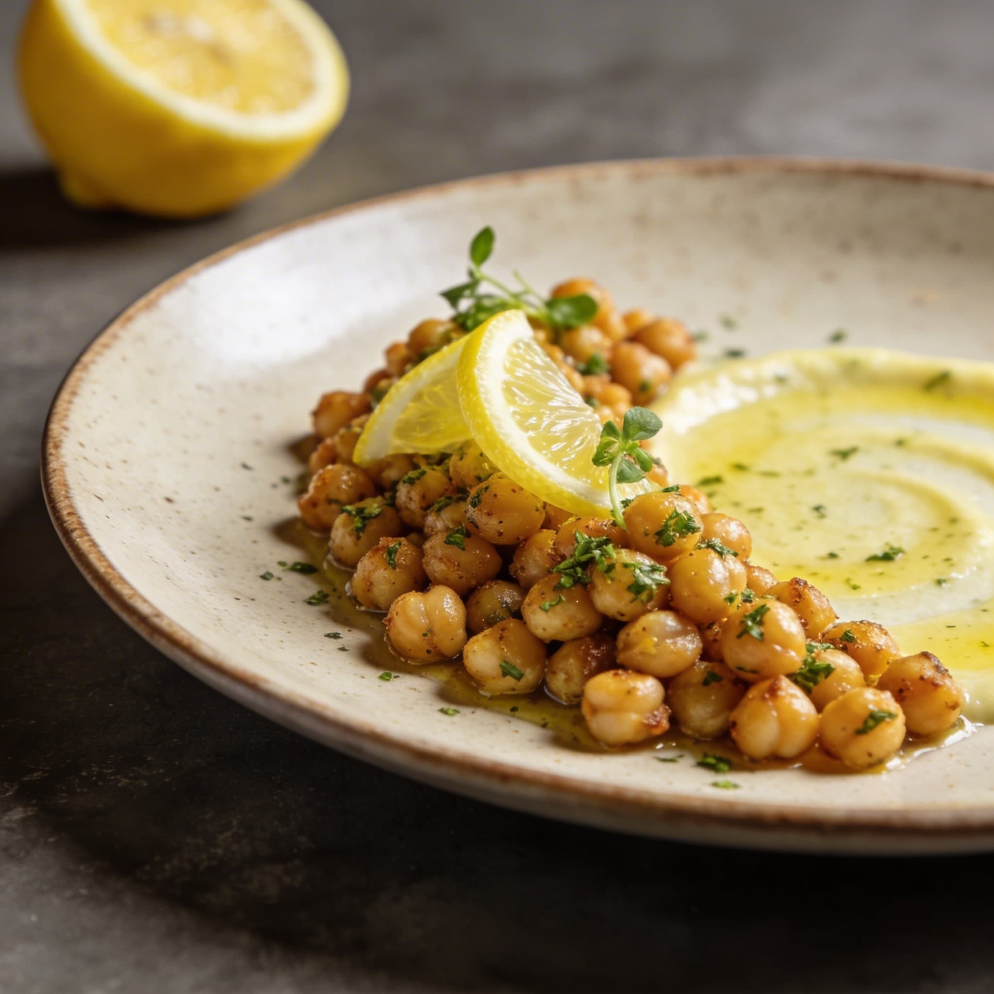 Zesty Lemon & Oregano Roasted Chickpeas