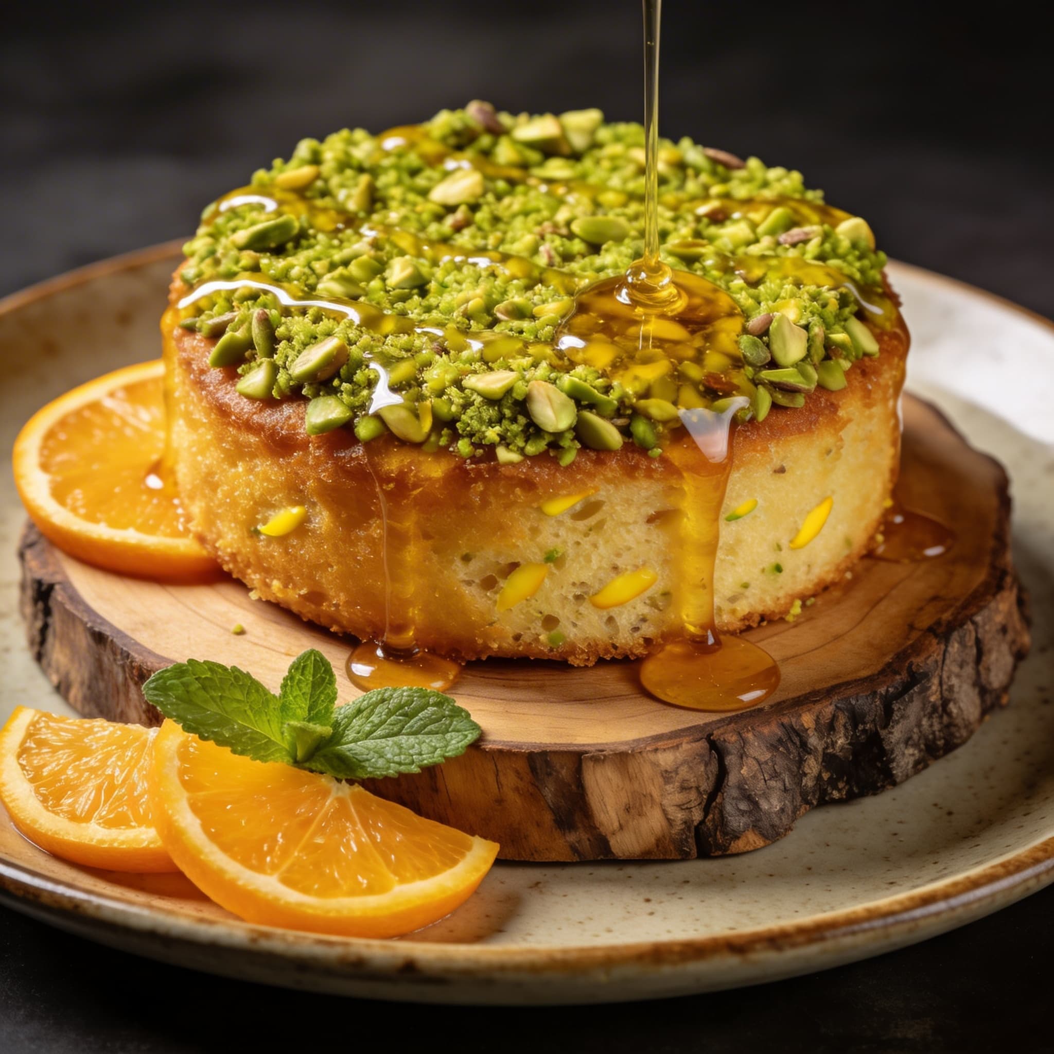 Zesty Olive Oil & Pistachio Celebration Cake