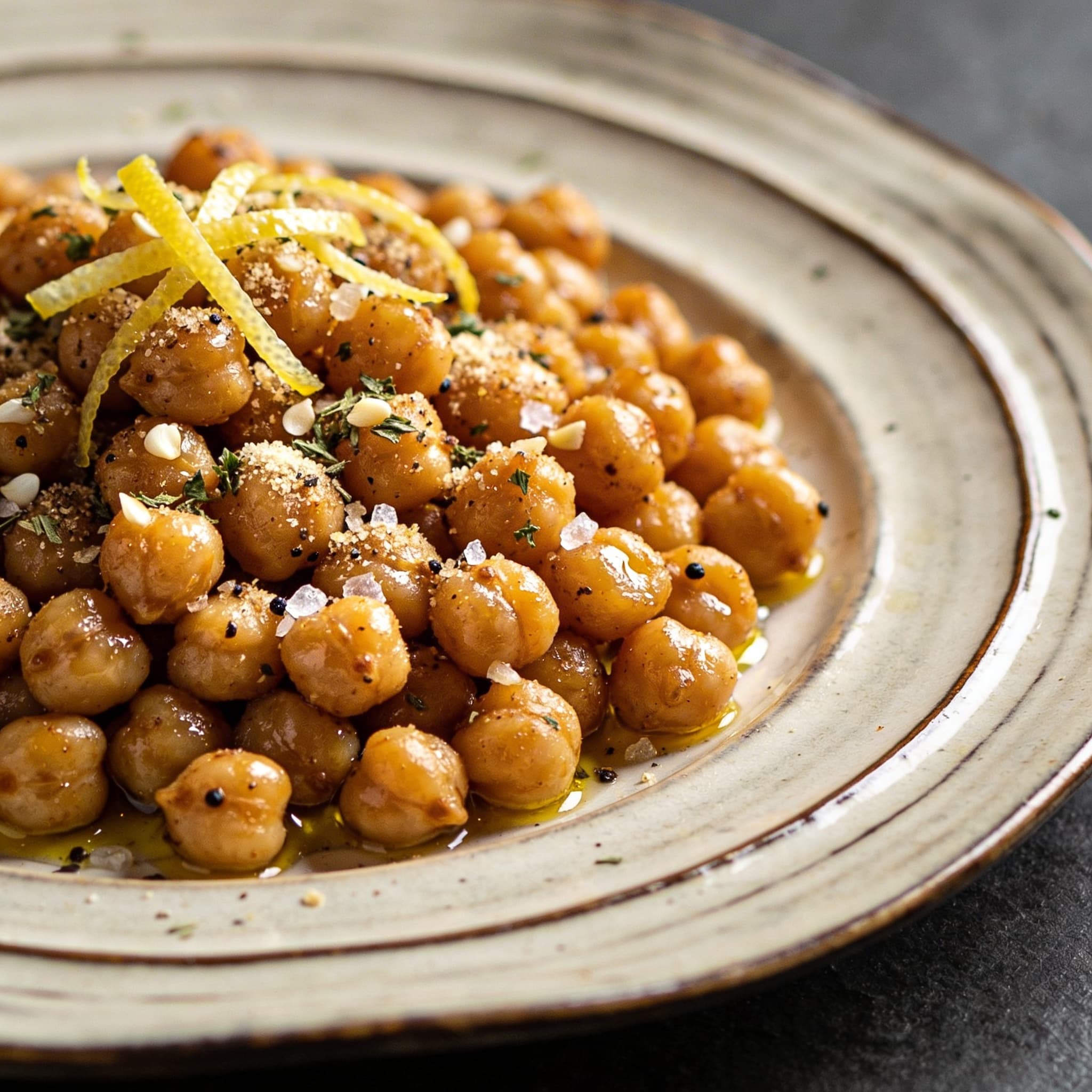 Zesty Lemon & Herb Roasted Chickpeas