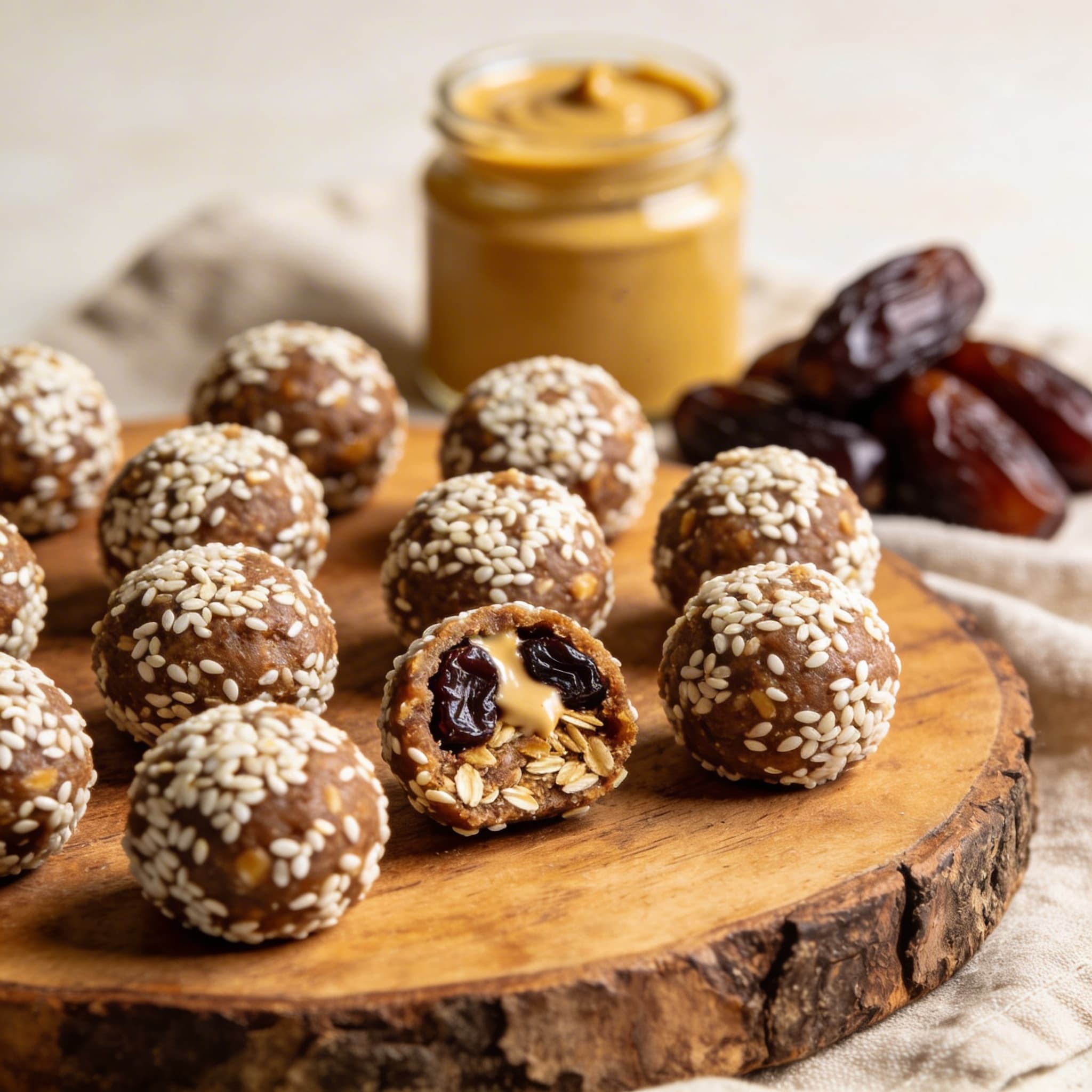 Chewy Tahini & Date Power Bites