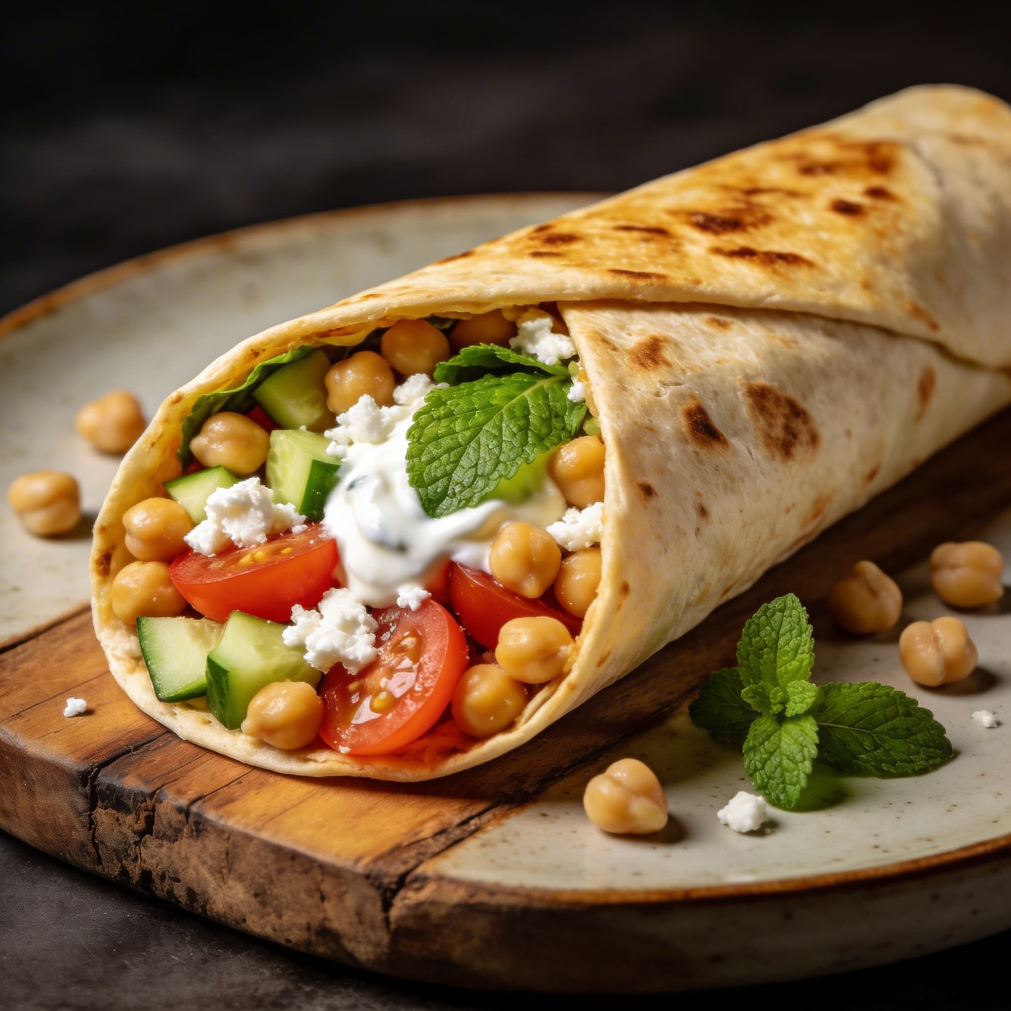 Zesty Chickpea & Feta Crunch Wrap