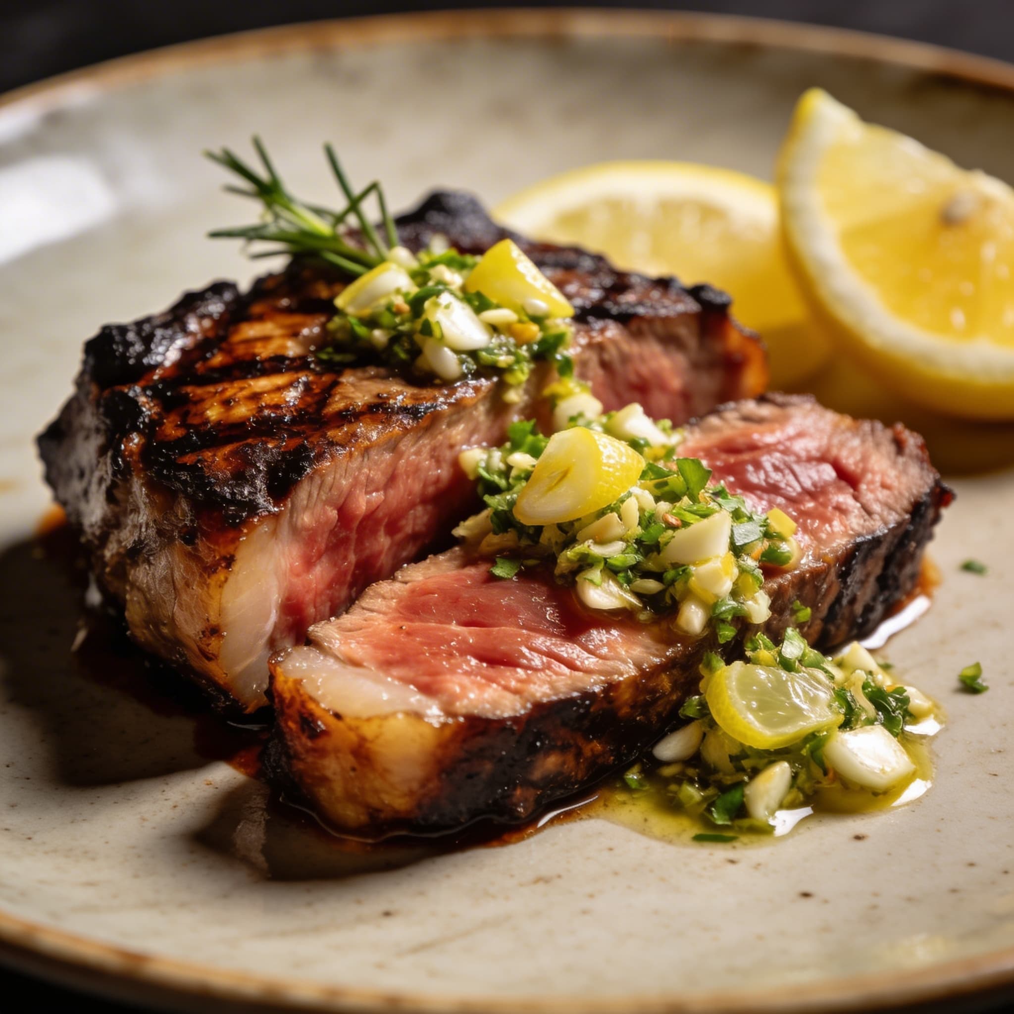 Oak-Smoked Picanha with Lemon-Garlic Gremolata