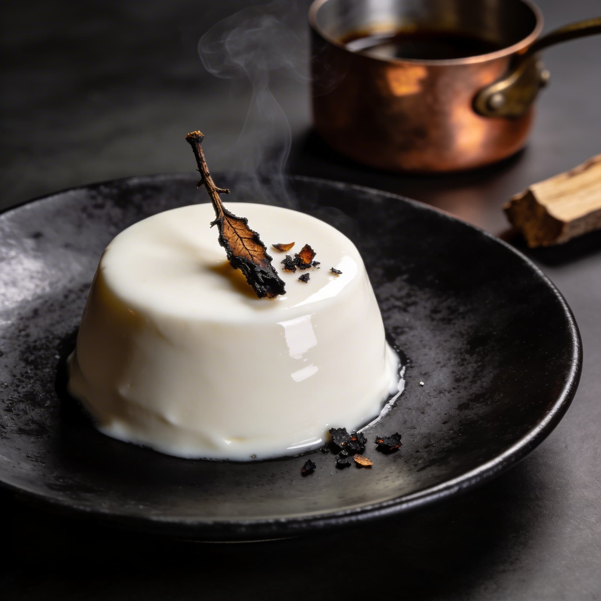 Toasted Oak & Vanilla Bean Panna Cotta