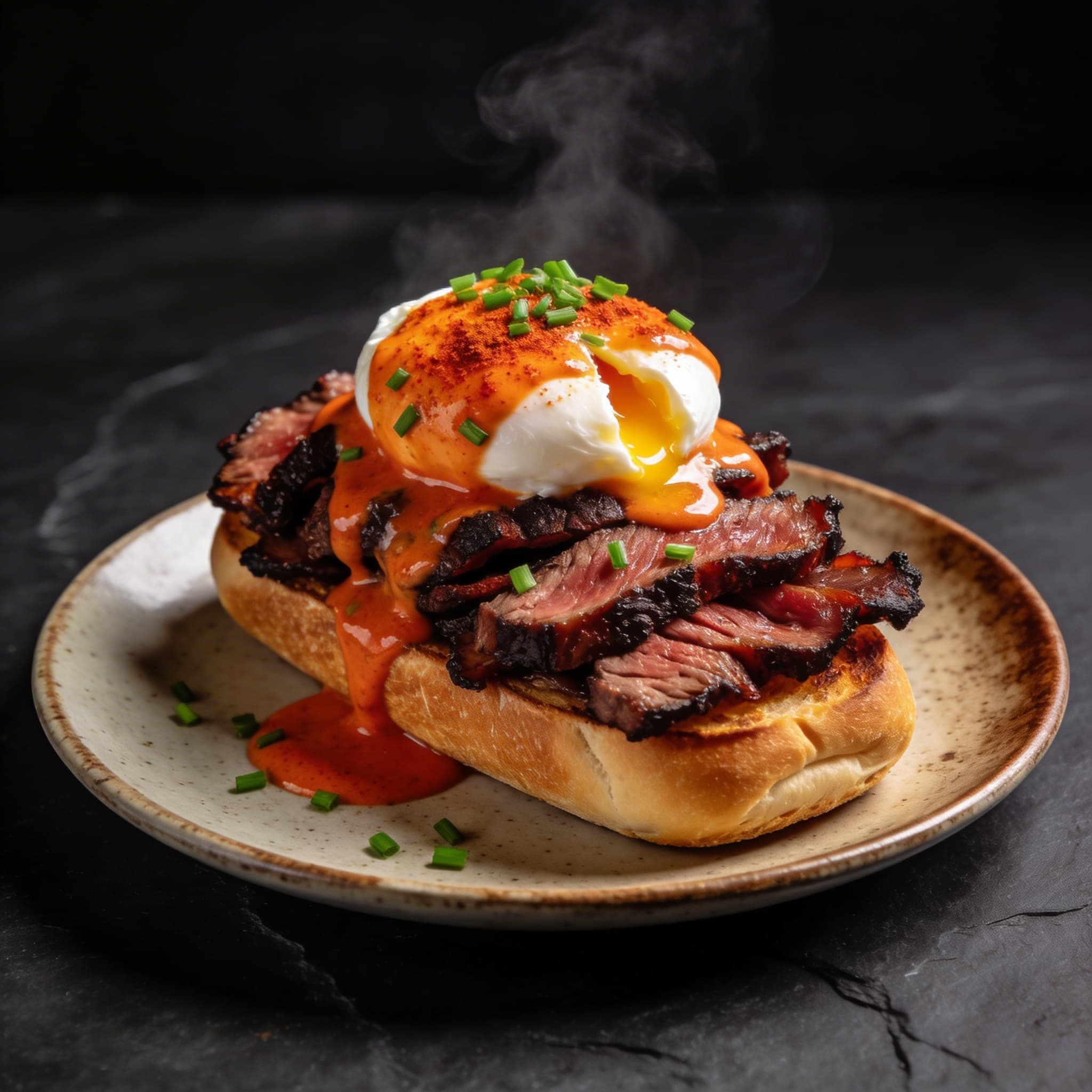 The Pitmaster’s Benedict: Smoked Picanha & Paprika Hollandaise