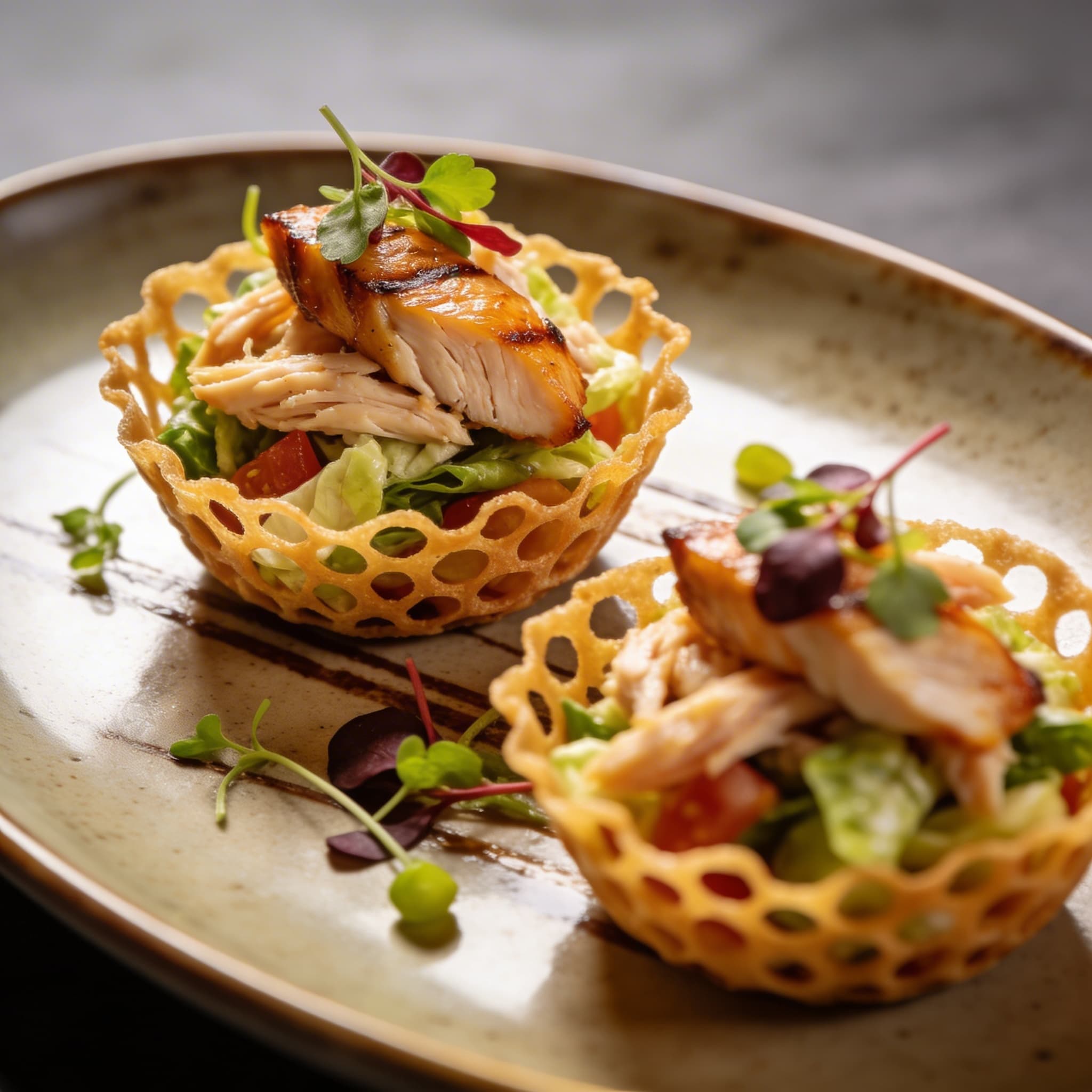 Smoked Chicken 'Cellular' Salad Cups